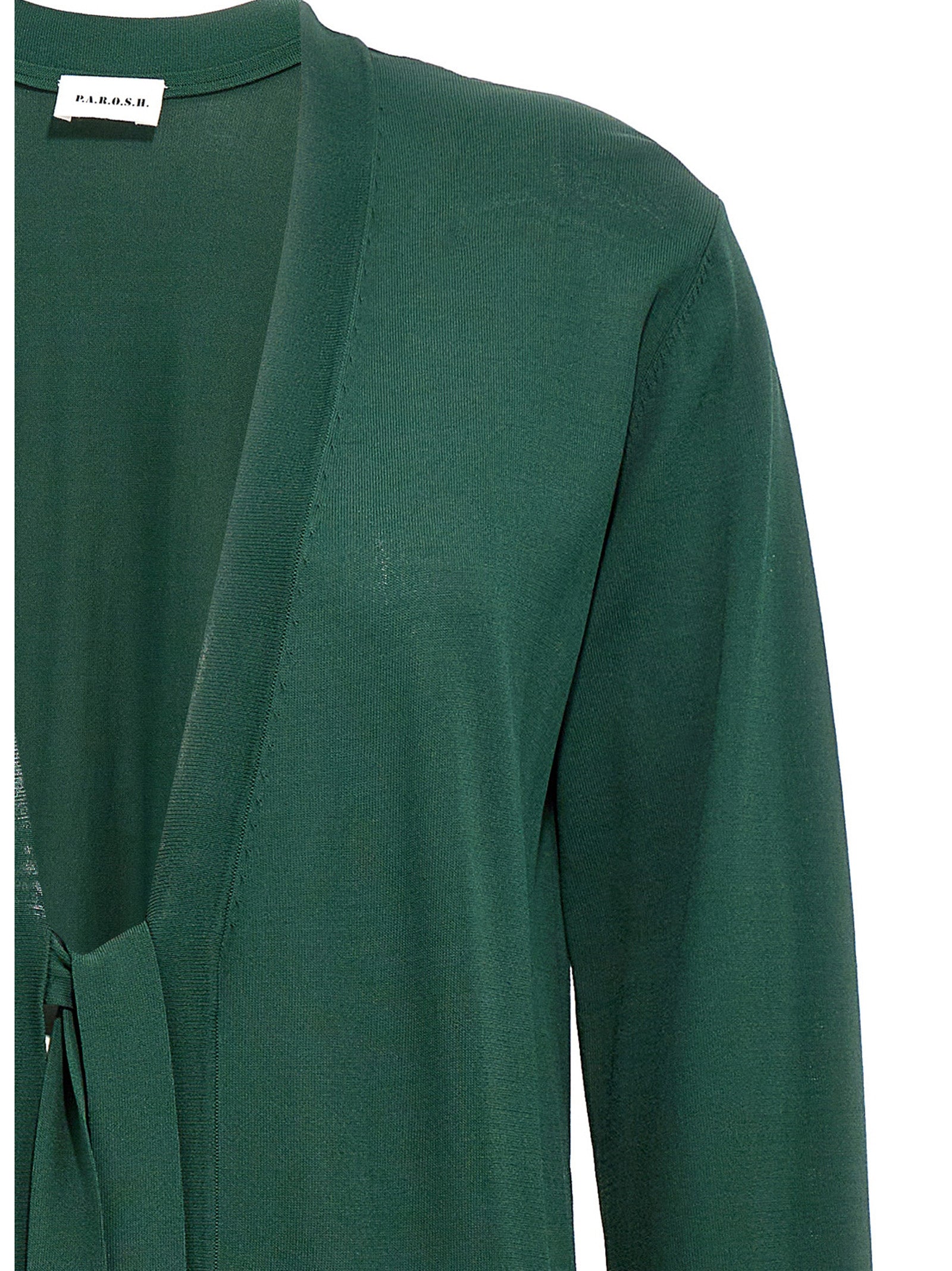 P.A.R.O.S.H. Zweifarbige Viskose-Strickjacke