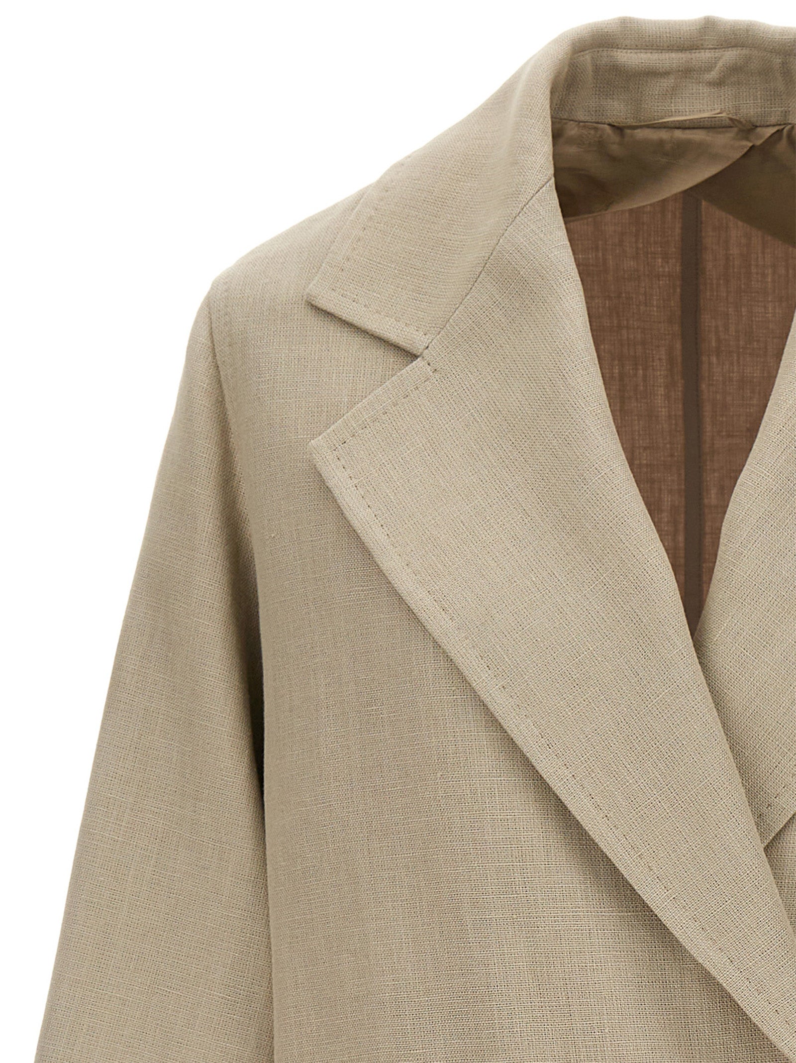 Max Mara Beige Leinenmantel
