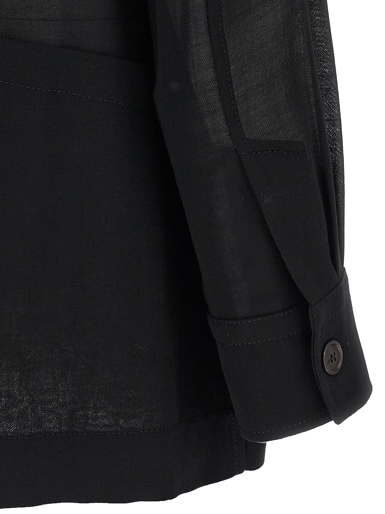 Ferragamo Schwarze Bluse aus reiner Schurwolle