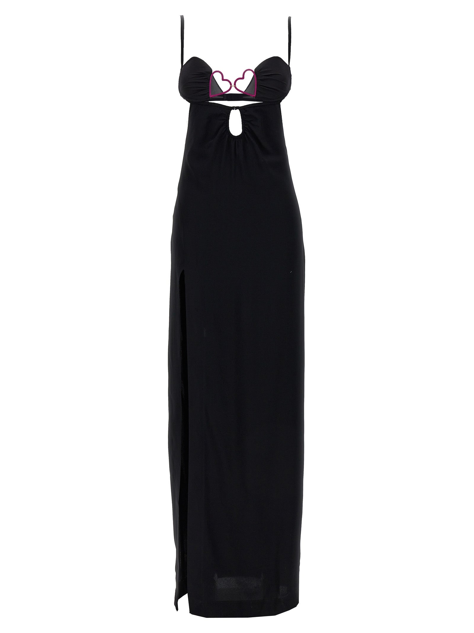 Nensi Dojaka Schwarzes Viskose-Maxikleid