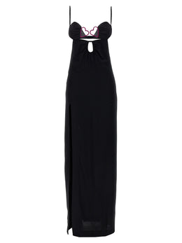 Nensi Dojaka Schwarzes Viskose-Maxikleid