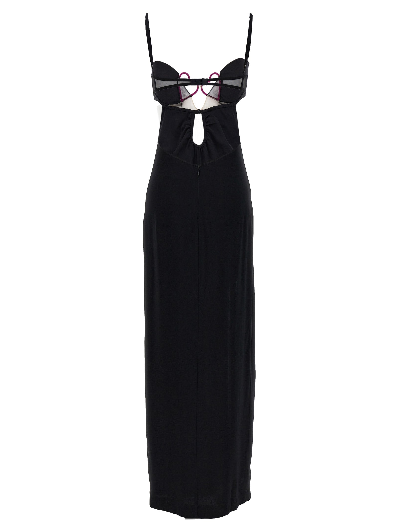Nensi Dojaka Schwarzes Viskose-Maxikleid