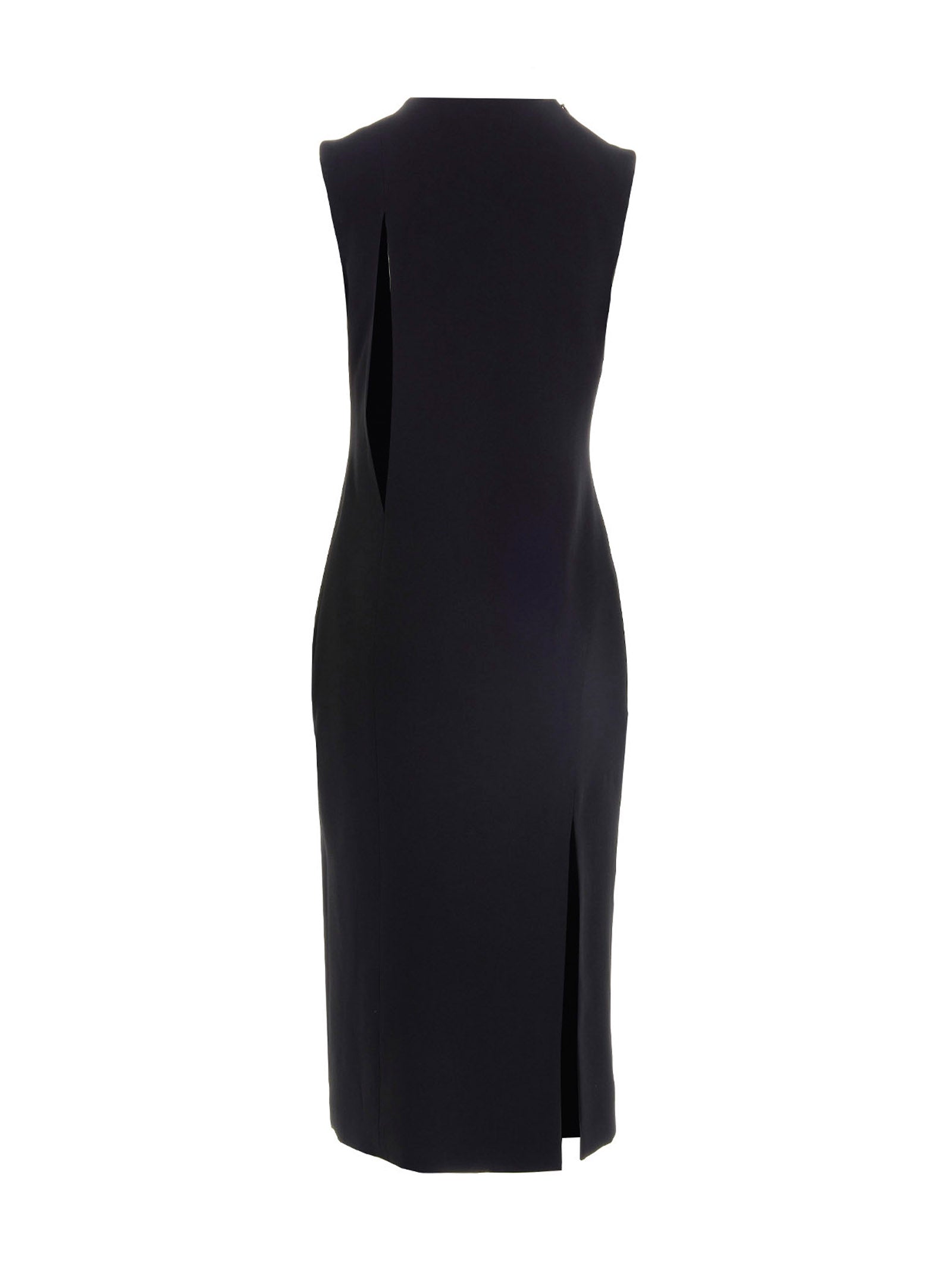 Versace Schwarzes Midi-Kleid aus Acetat