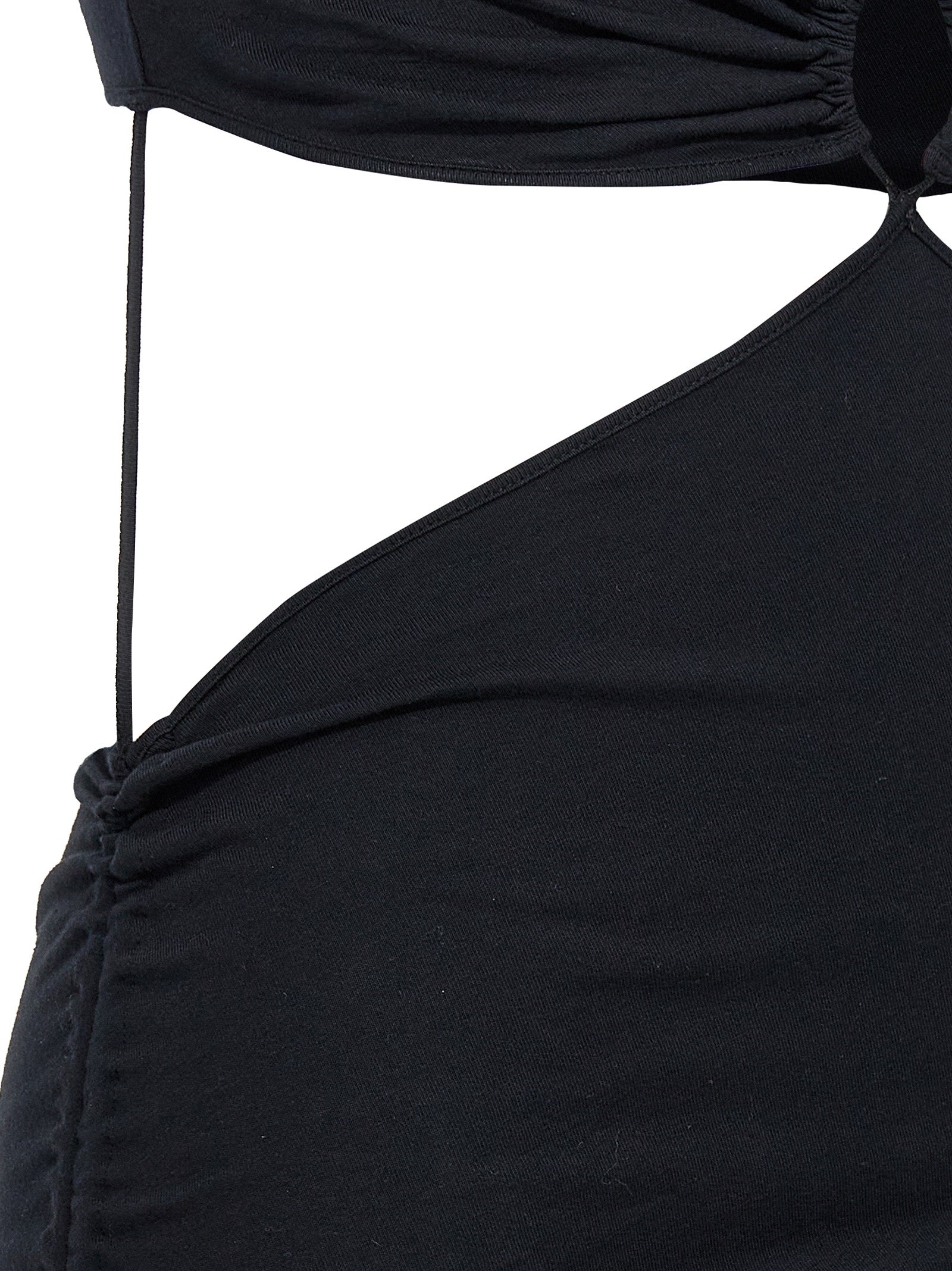 Nensi Dojaka Schwarzes Baumwoll-Midikleid