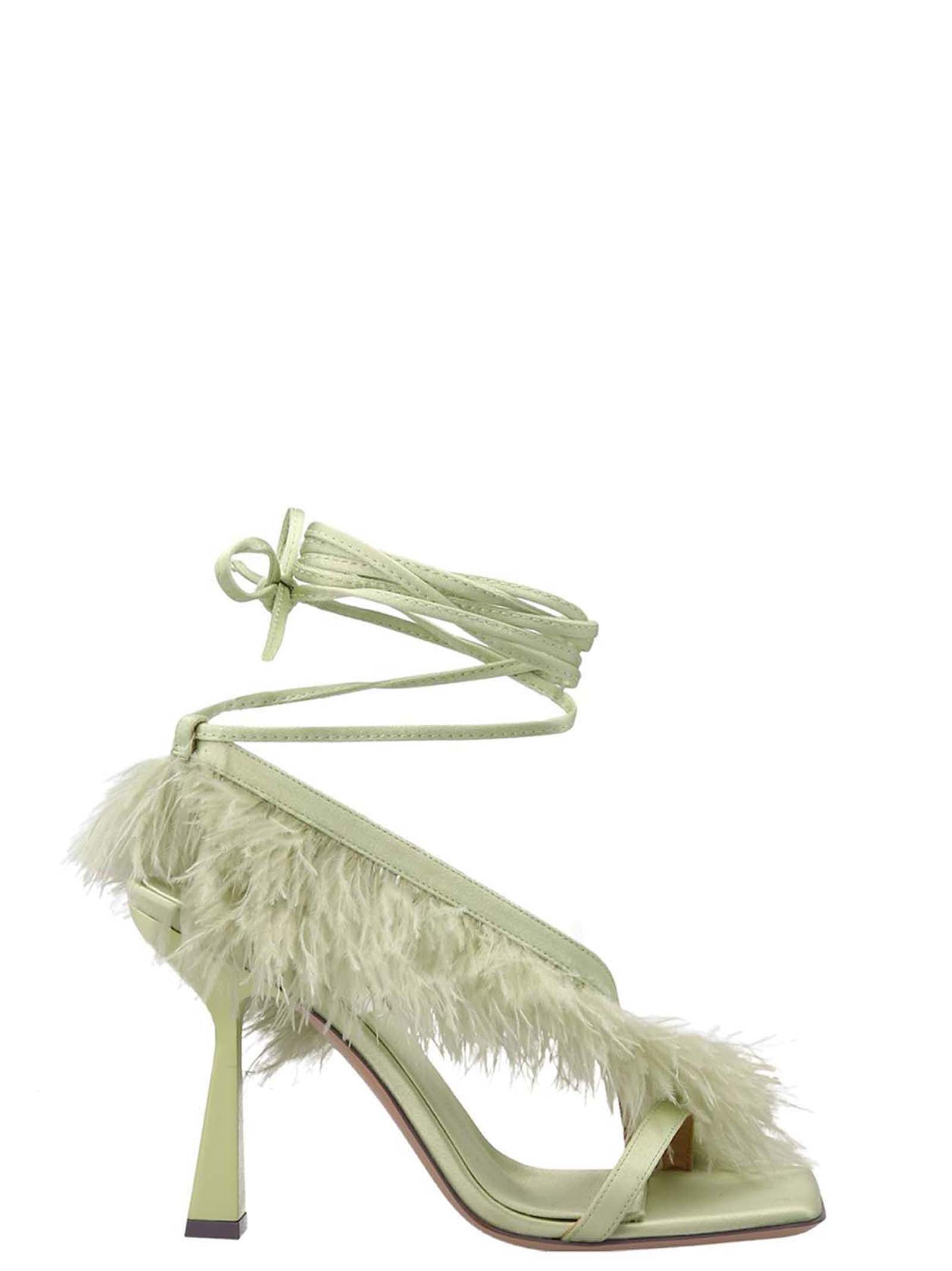 SEBASTIAN Zweifarbige Stiletto-Sandalen aus Viskose