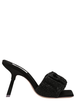 SEBASTIAN Schwarze Stilettosandalen aus Ziegenleder