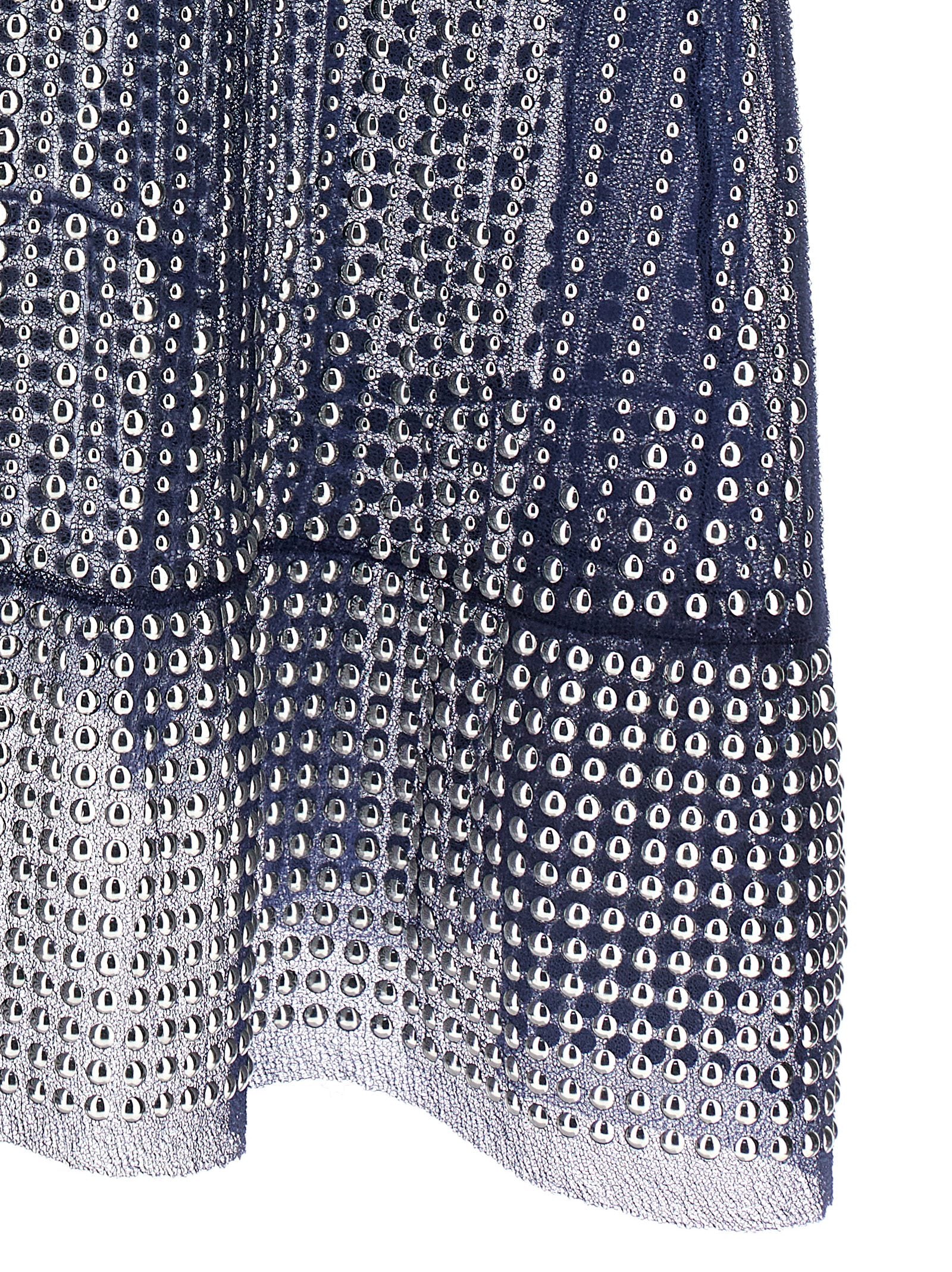 Paco Rabanne Langes blaues Kleid aus Polyamid