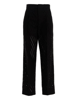 NUDE Schwarze Baumwoll-Freizeithose
