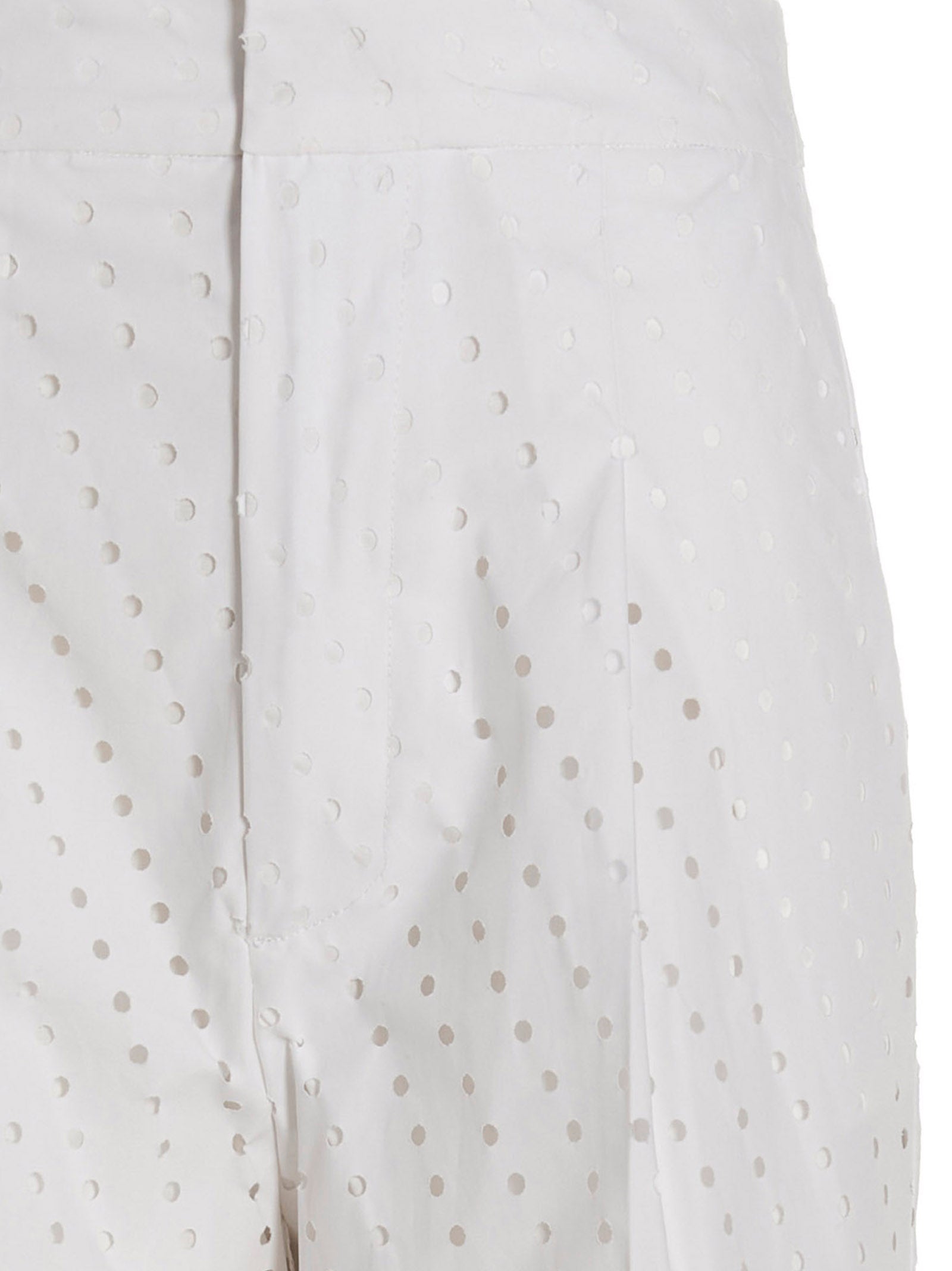 NUDE Weiße Baumwollhose im Casual-Look