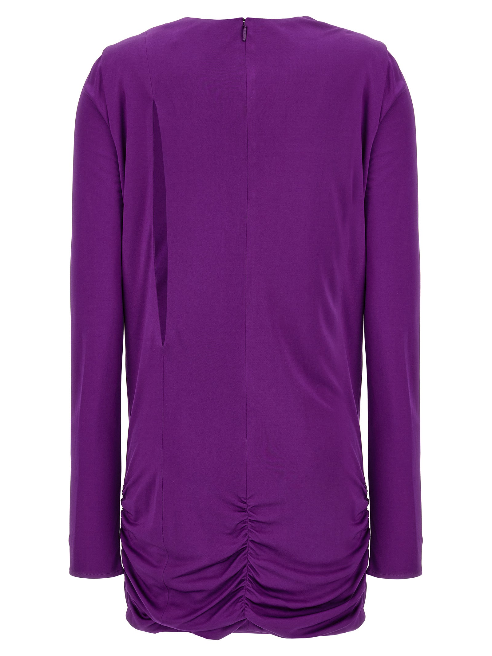 Versace Kurzes Kleid aus violettem Viskose-Jersey