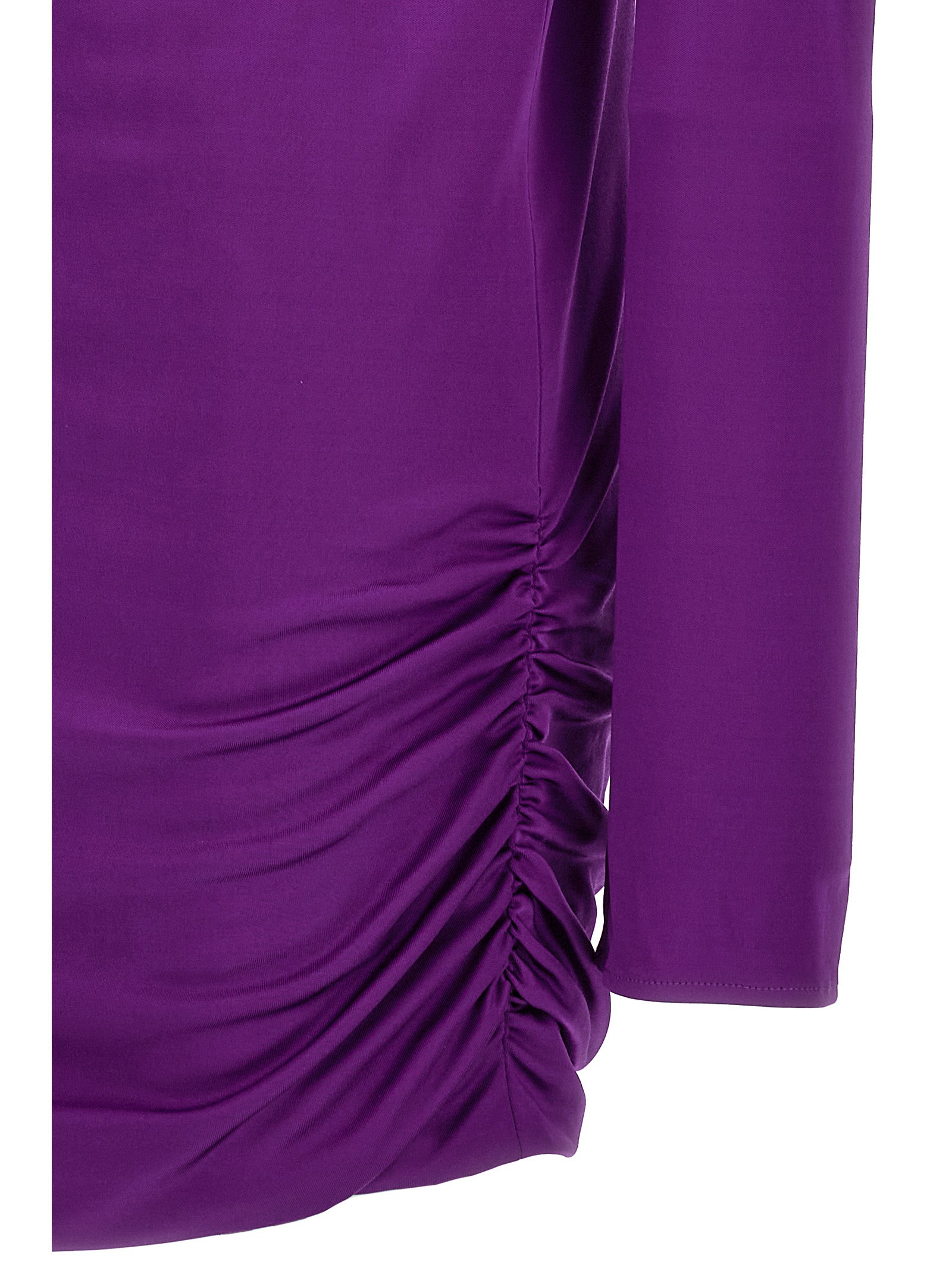 Versace Kurzes Kleid aus violettem Viskose-Jersey