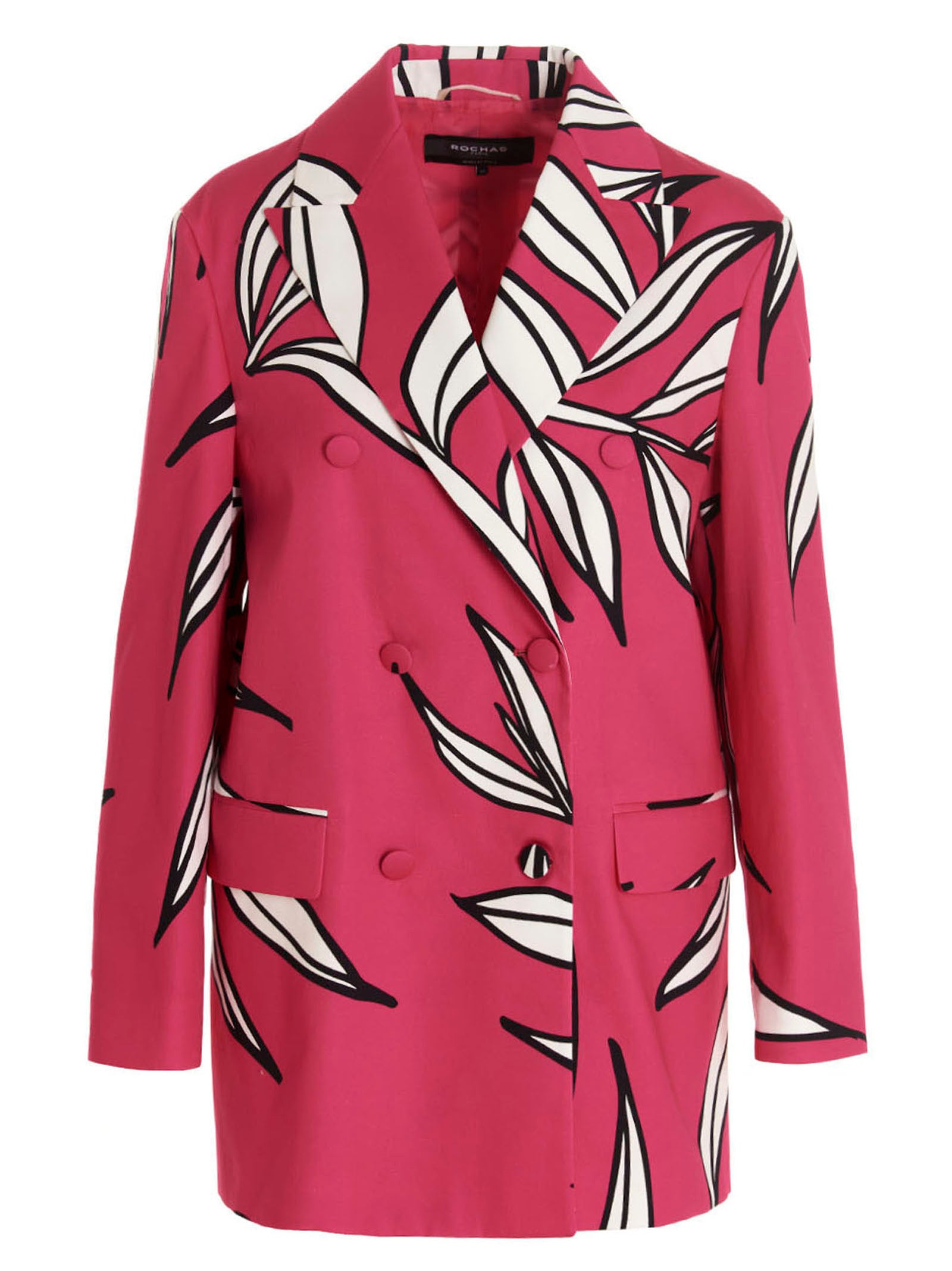 ROCHAS Fuchsia Baumwollblazer