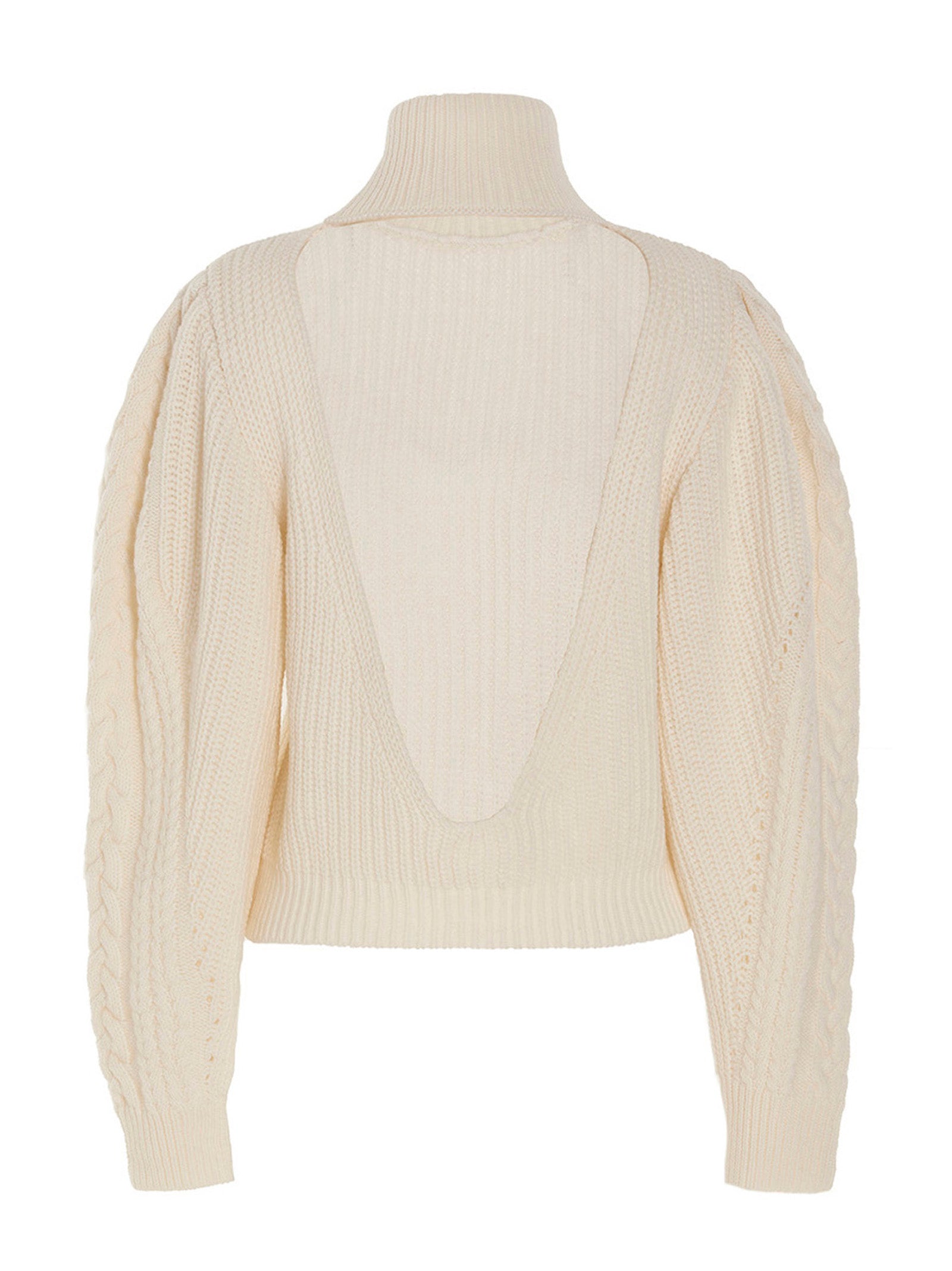 MIXIK Weiße Wollstrickjacke