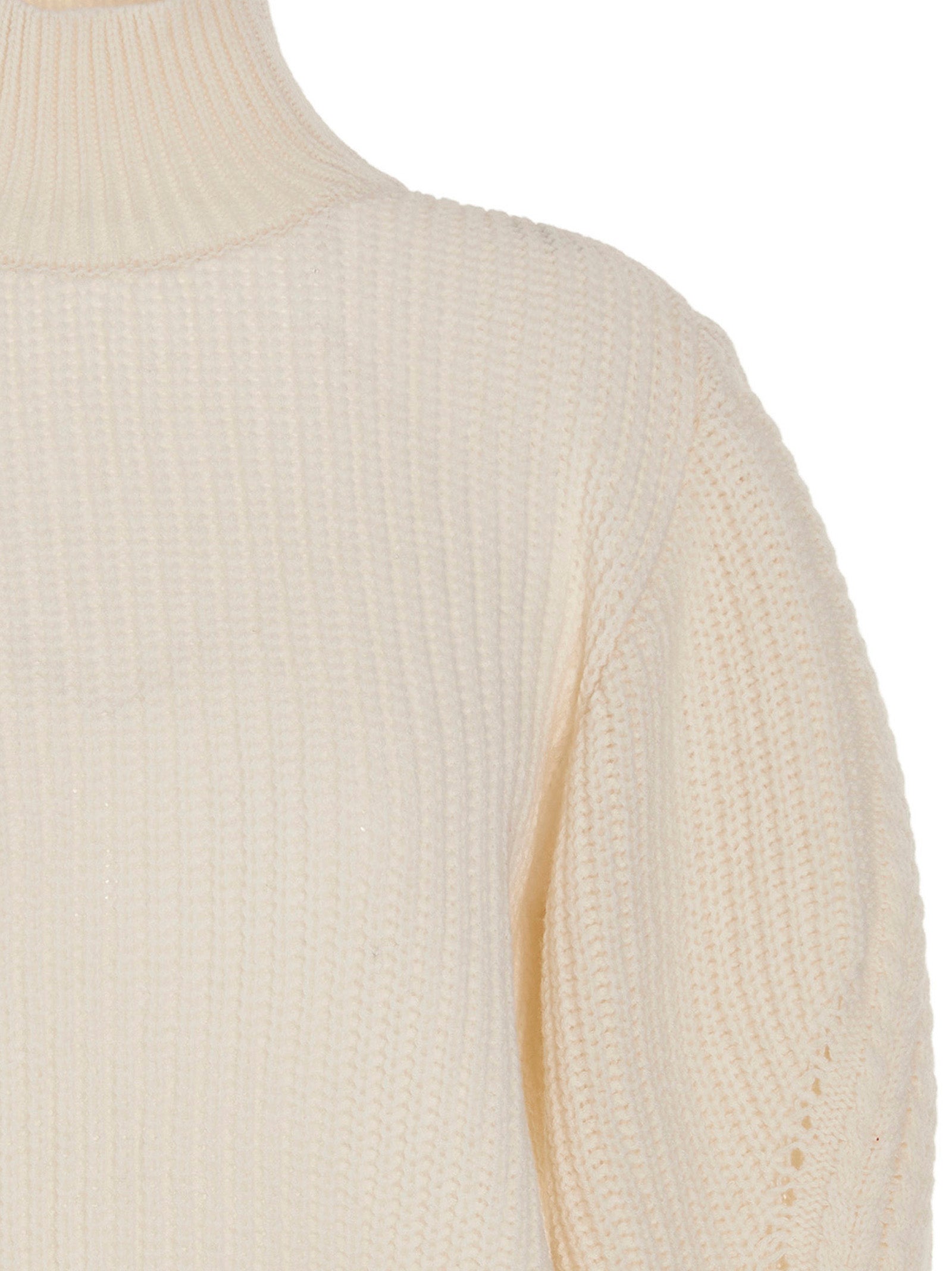MIXIK Weiße Wollstrickjacke