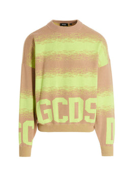 GCDS Mehrfarbige Baumwollstrickjacke