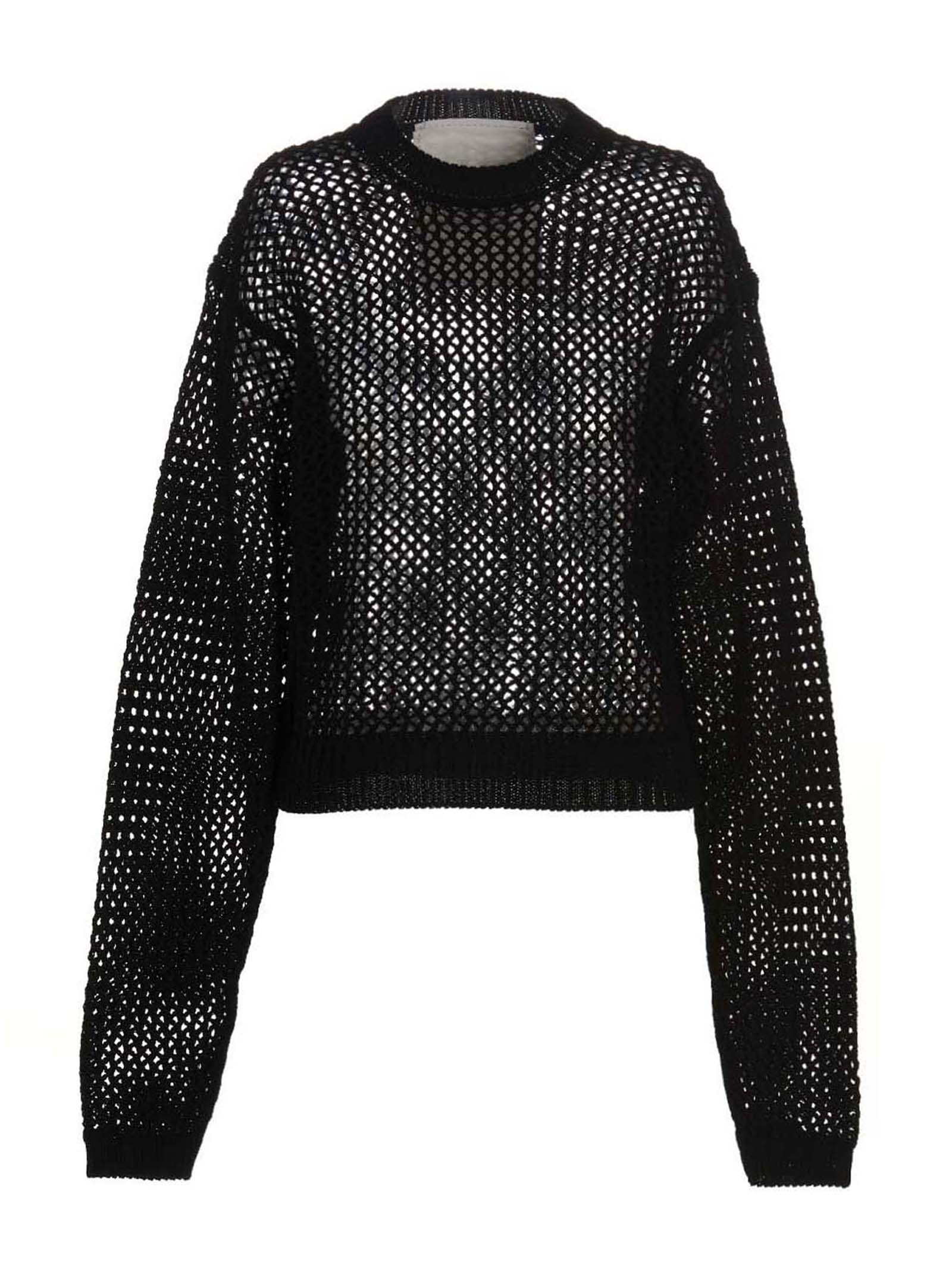 RAMAEL Schwarzer Baumwollcardigan