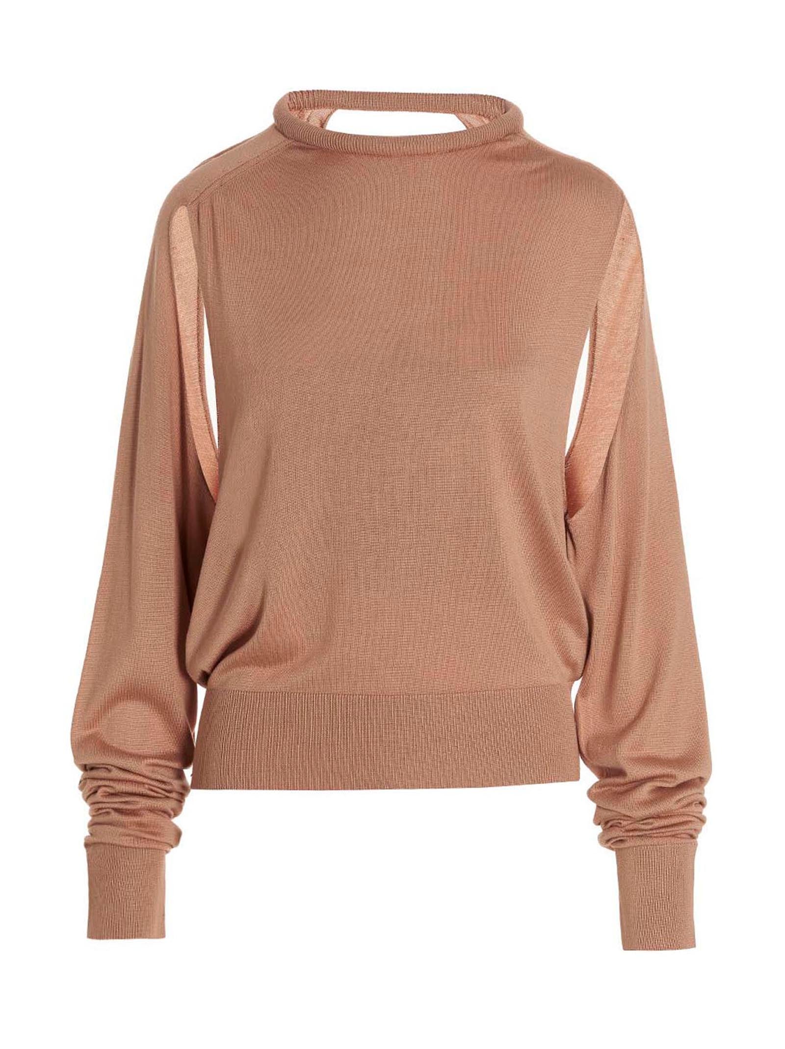 RAMAEL Beige Seidenstrickjacke