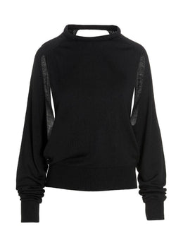 RAMAEL Schwarzer Seiden-Cardigan