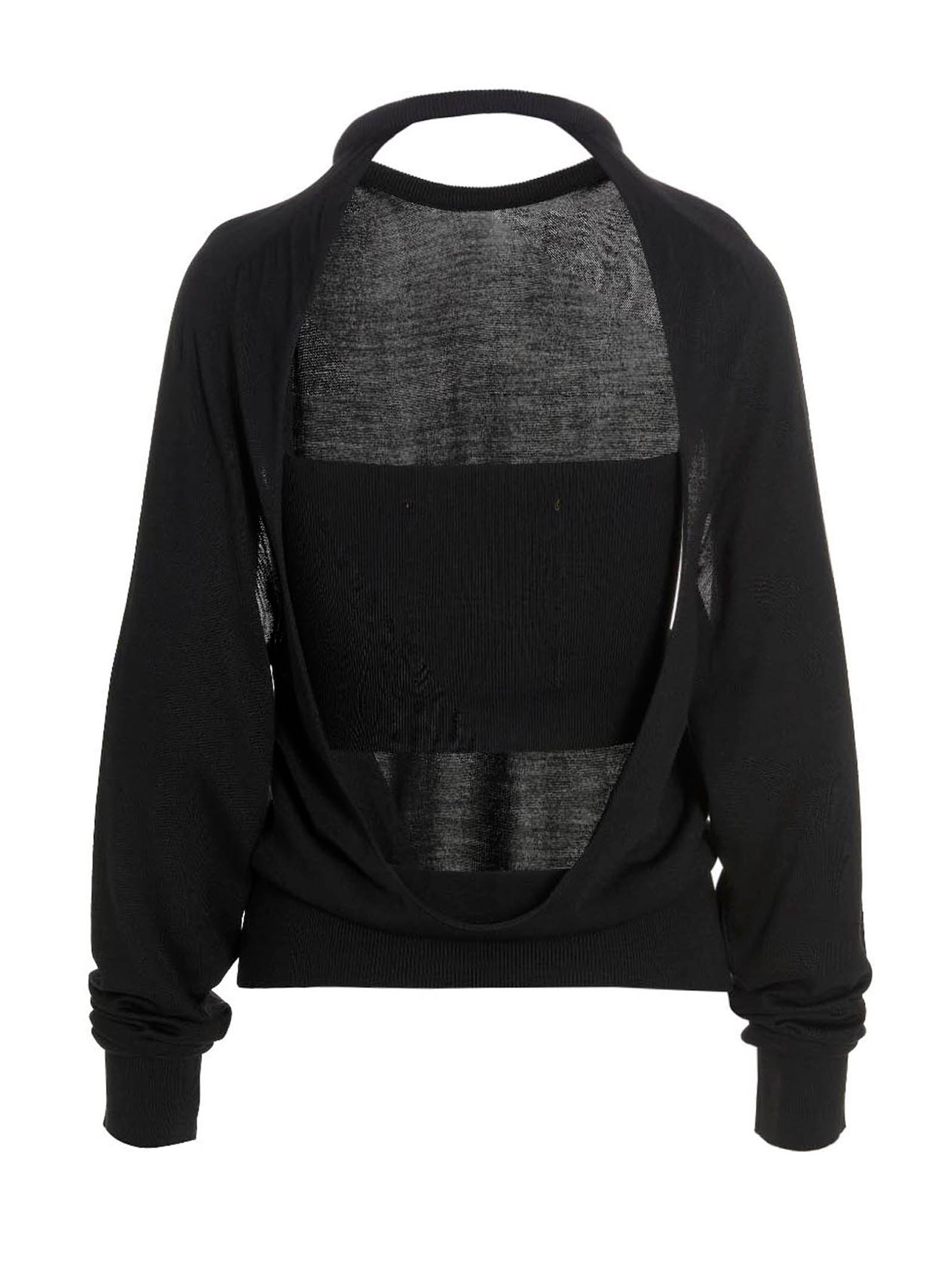RAMAEL Schwarzer Seiden-Cardigan