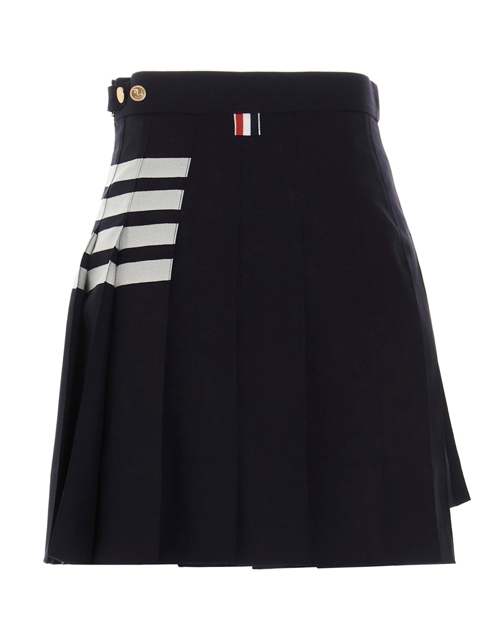 Thom Browne Blaue Woll-Maxirock