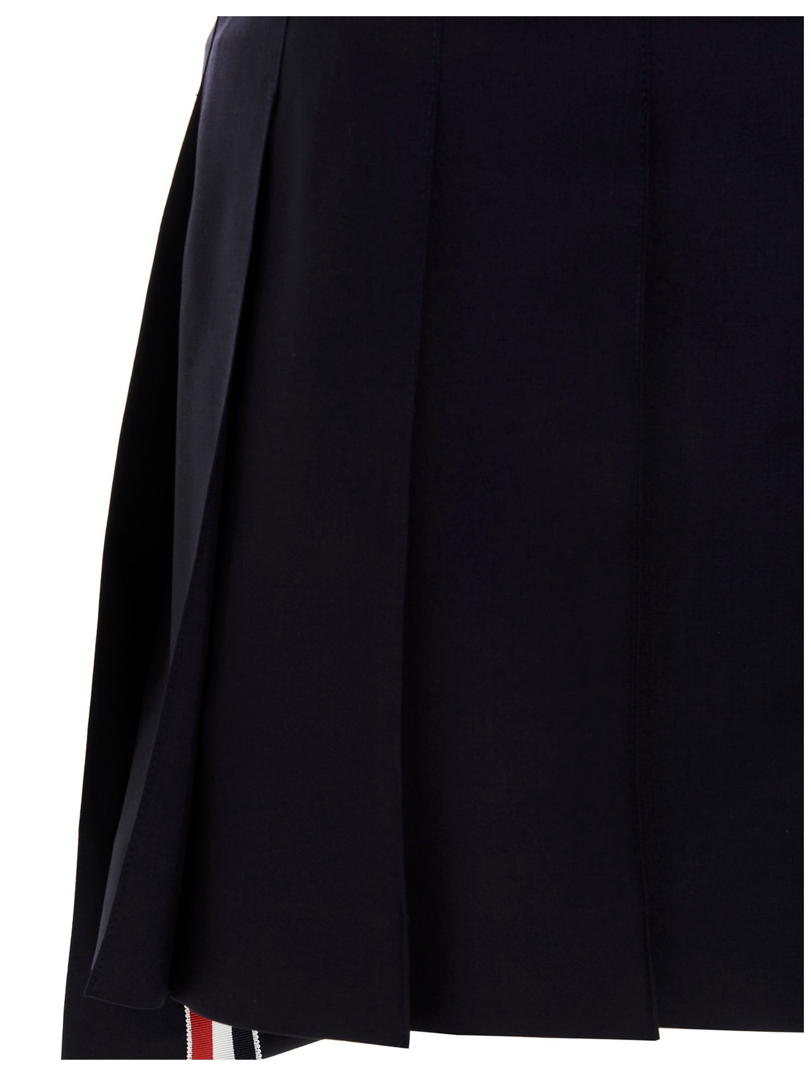 Thom Browne Blaue Woll-Maxirock