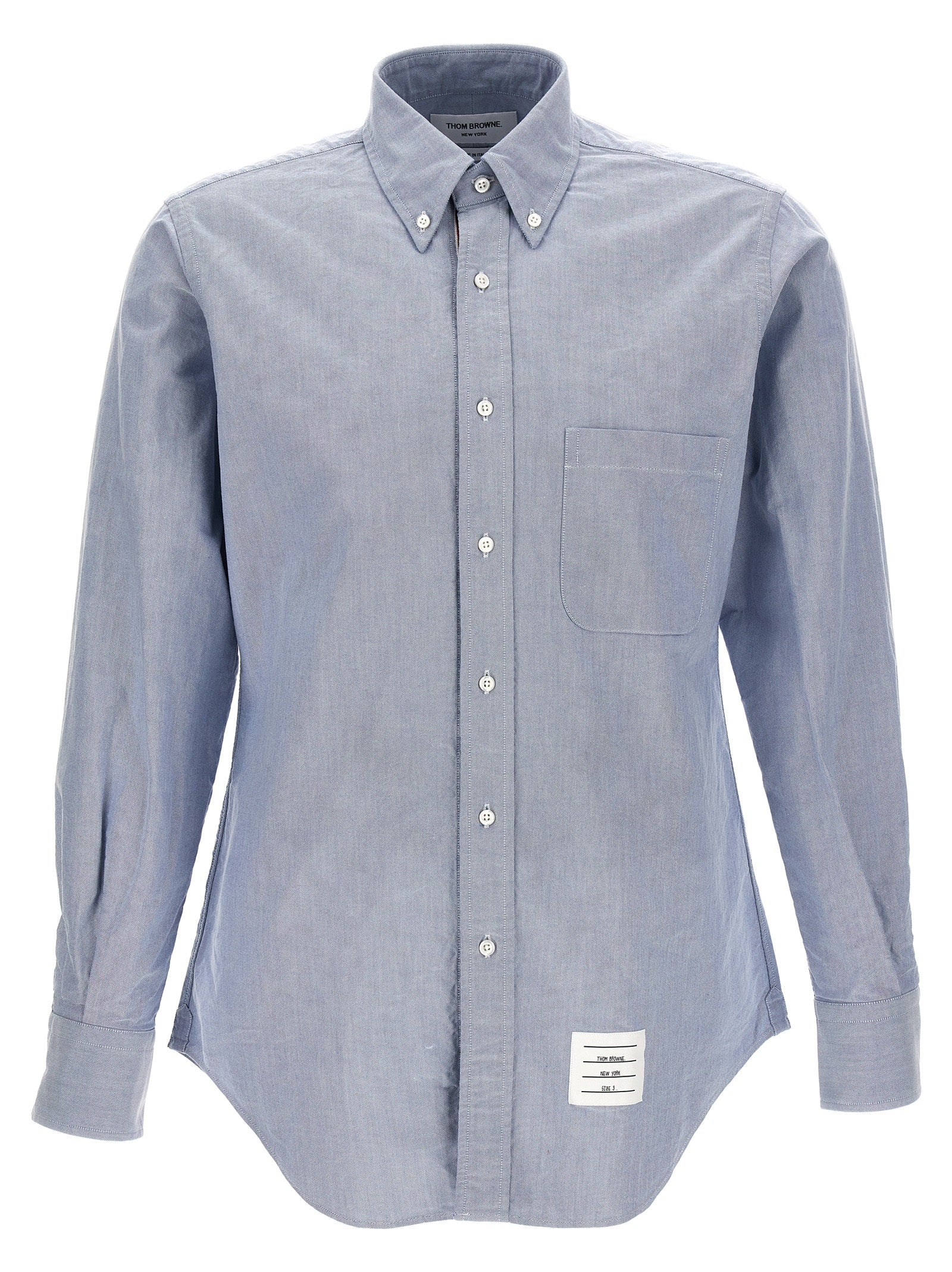 Thom Browne Blaue Baumwollbluse
