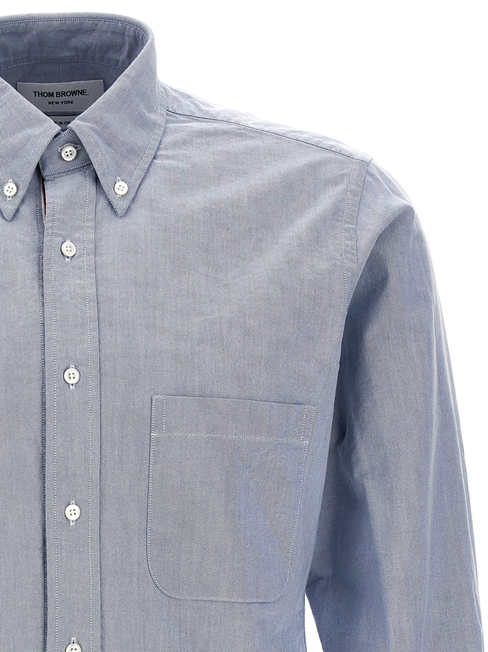 Thom Browne Blaue Baumwollbluse