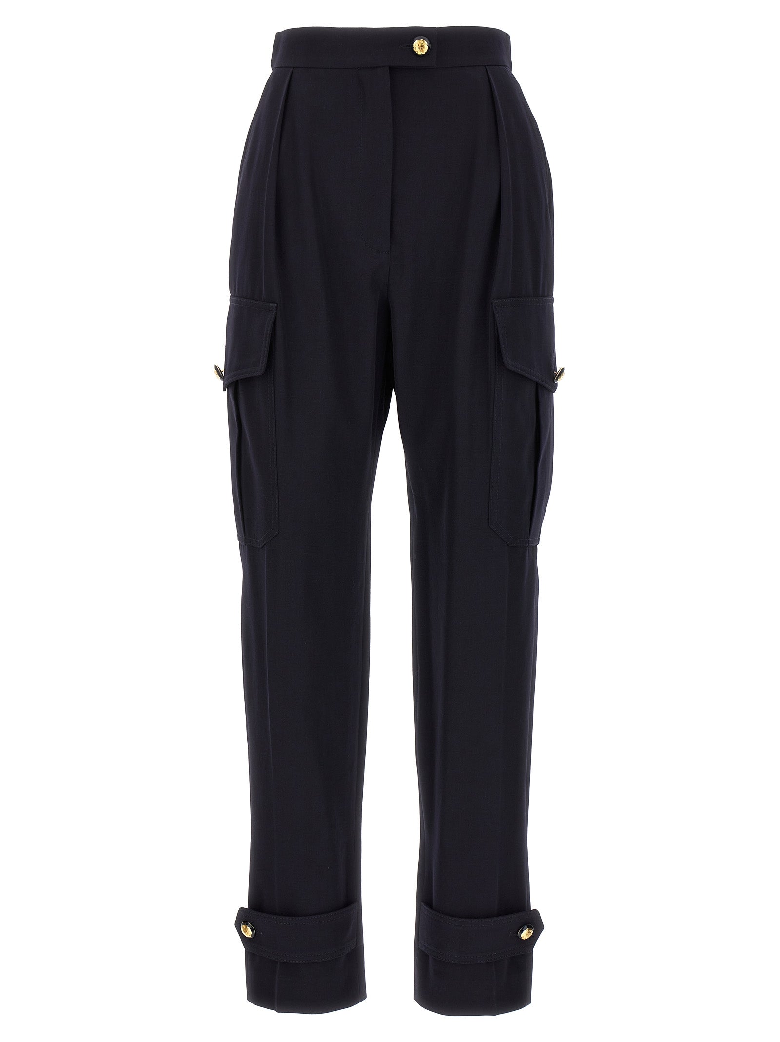 Alexander McQueen Blaue Woll-Cargo-Hose
