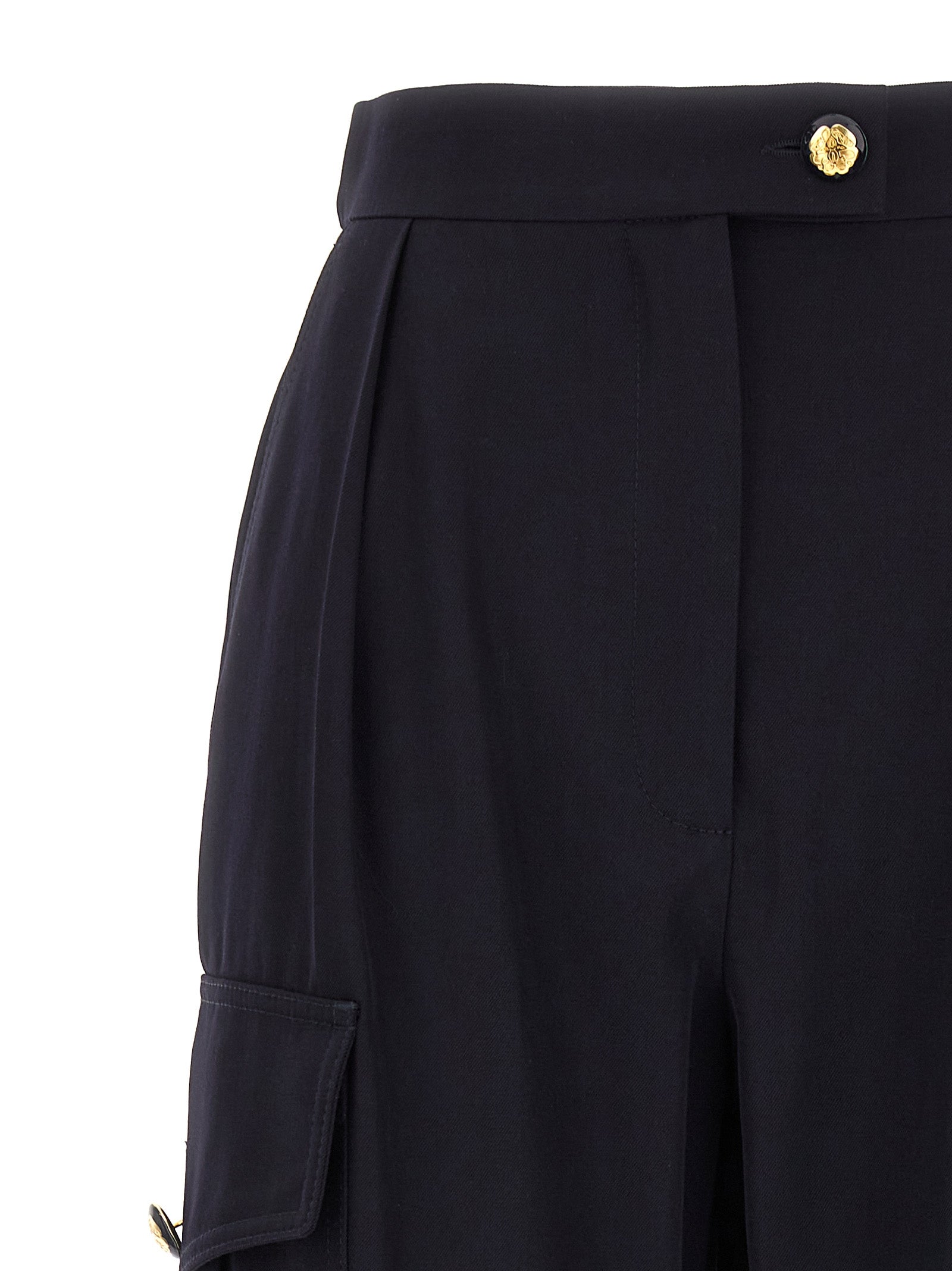 Alexander McQueen Blaue Woll-Cargo-Hose