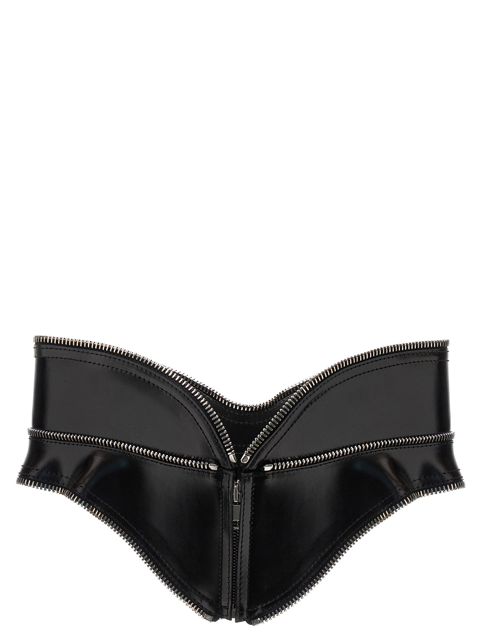 Alexander McQueen Schwarzer Ledergürtel Regular