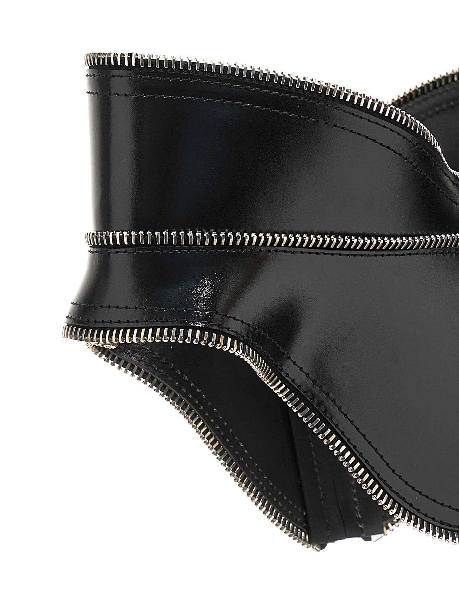 Alexander McQueen Schwarzer Ledergürtel Regular