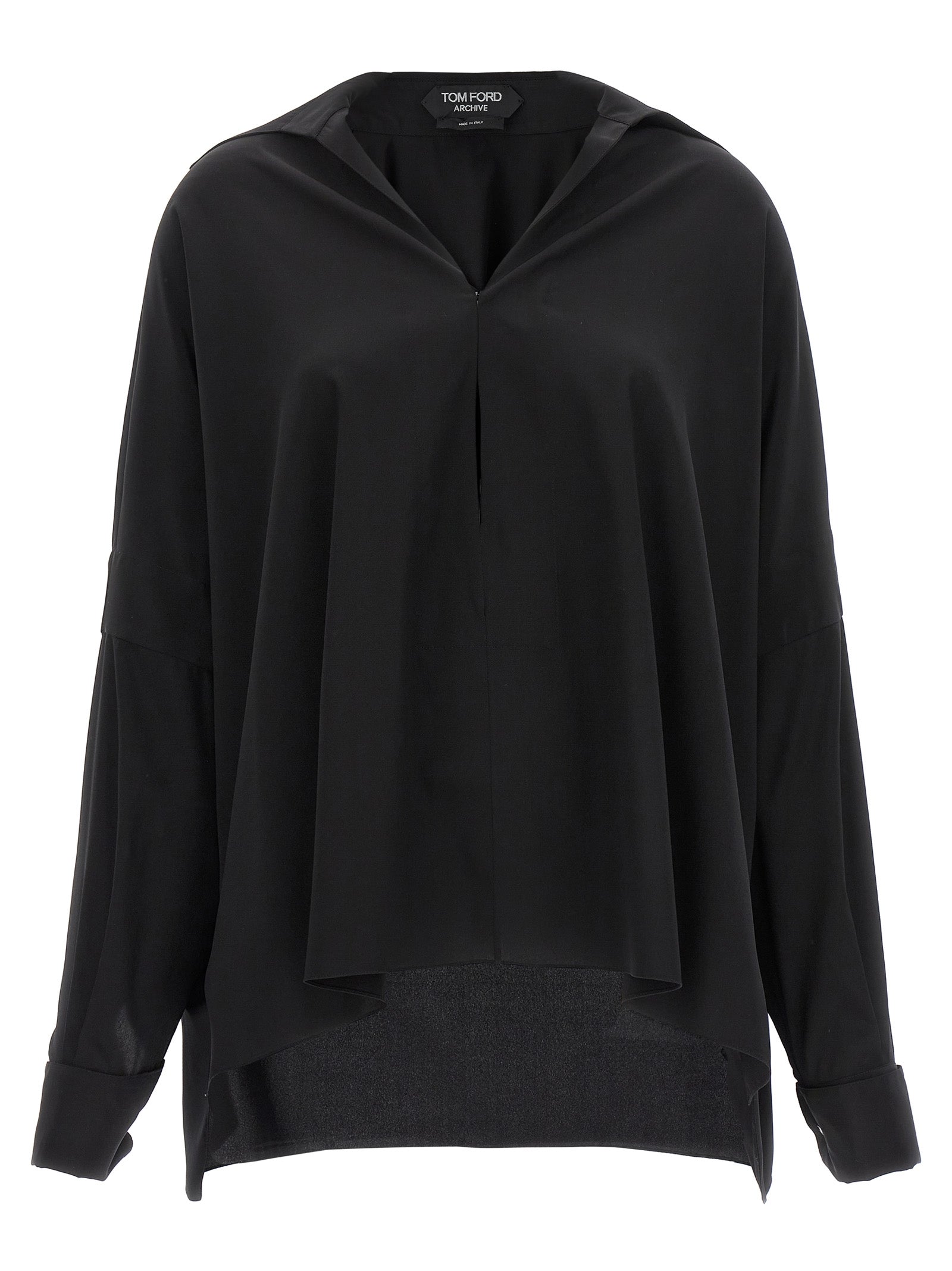 Tom Ford Schwarze Seidenbluse