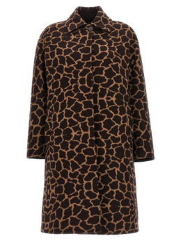 Max Mara Mantel aus reiner Schurwolle in Braun