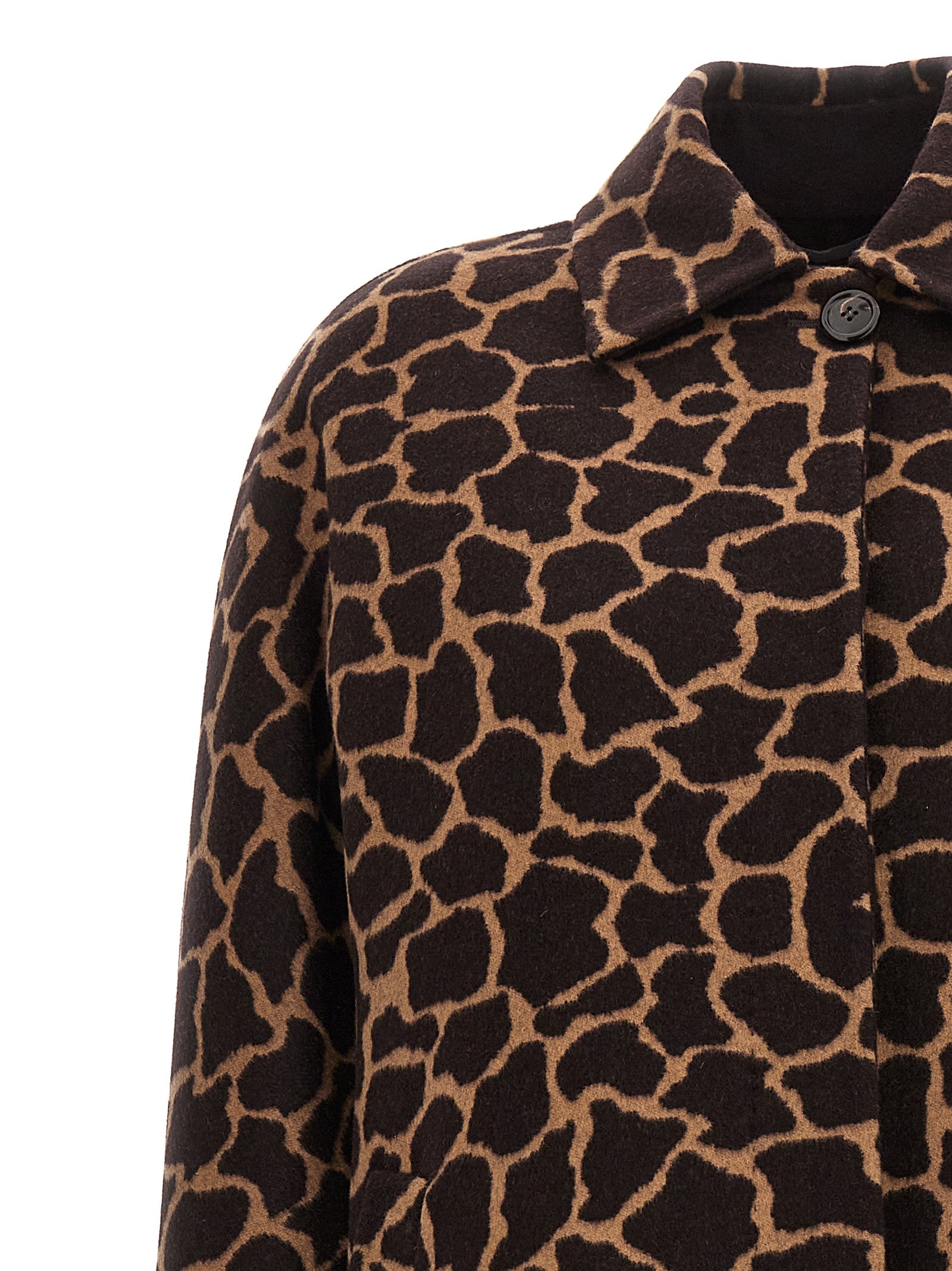 Max Mara Mantel aus reiner Schurwolle in Braun