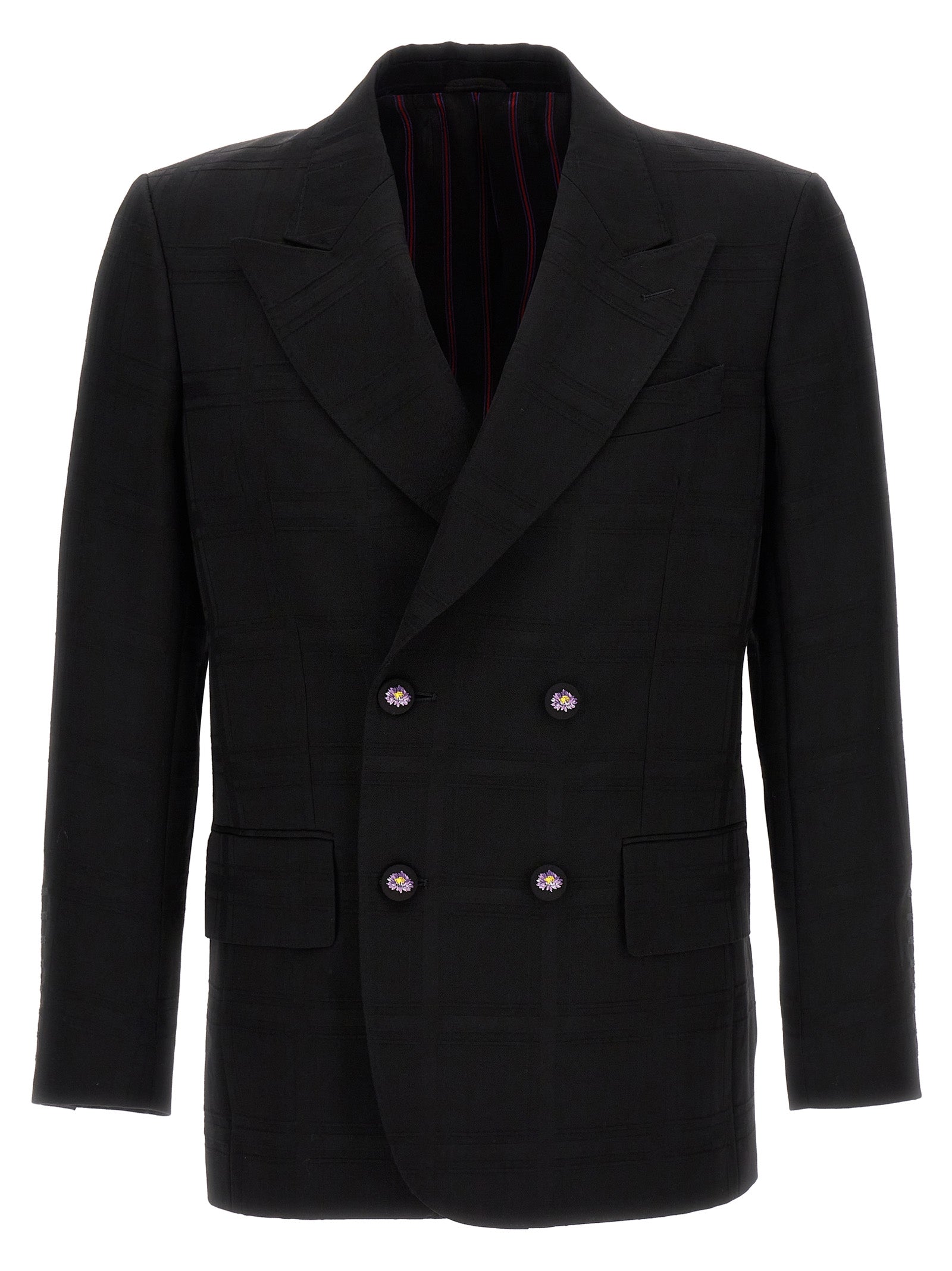 Etro Schwarzer Blazer aus reiner Schurwolle