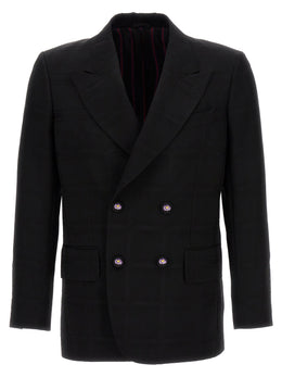 Etro Schwarzer Blazer aus reiner Schurwolle