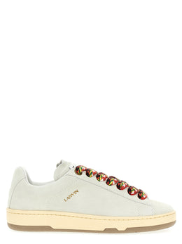Lanvin Weiße Kalbsleder Low-Top-Sneaker