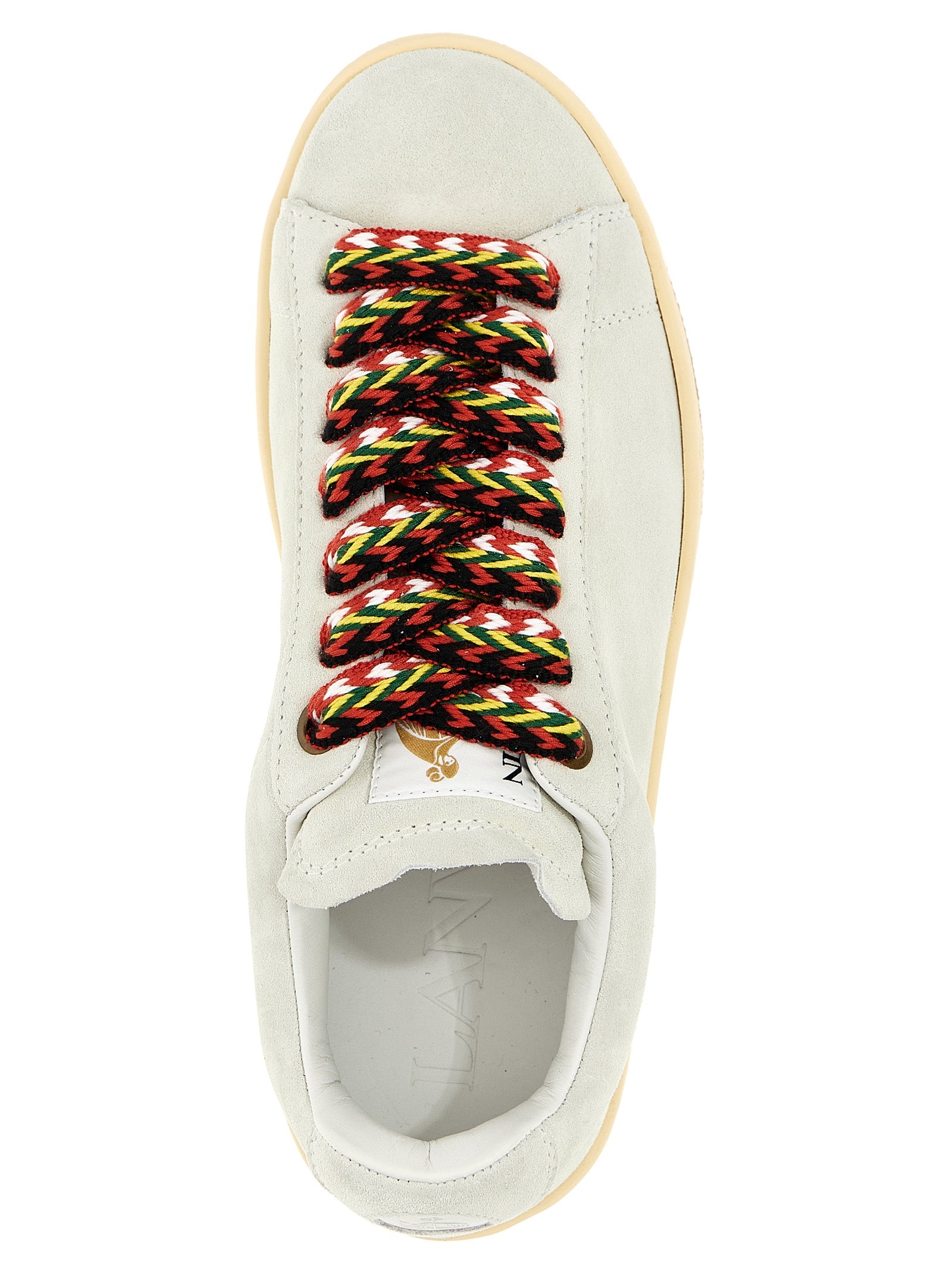 Lanvin Weiße Kalbsleder Low-Top-Sneaker