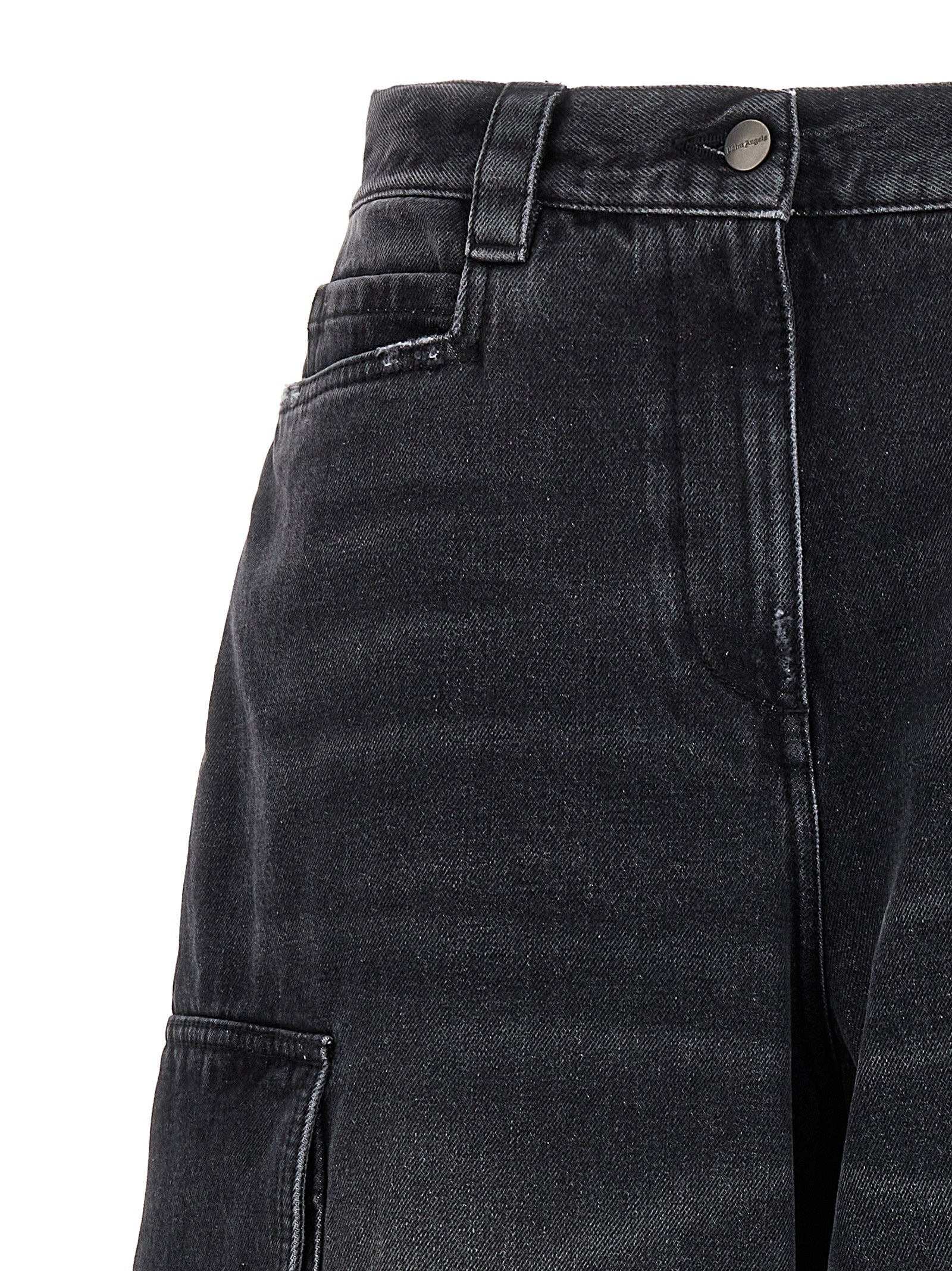 Palm Angels Graue Cargoshorts aus Baumwolle