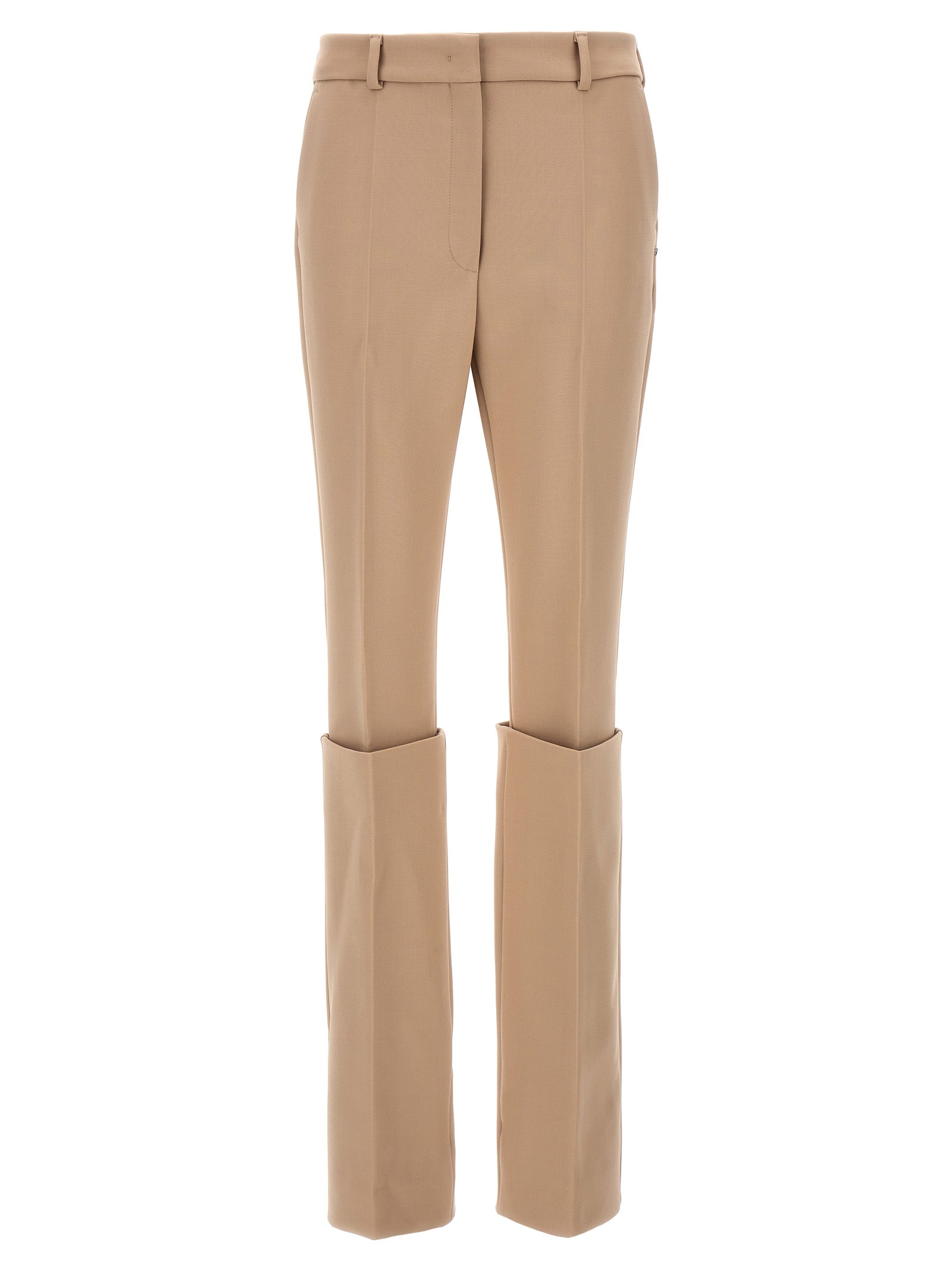 Sportmax Beige Polyester-Hose im Freizeit-Look