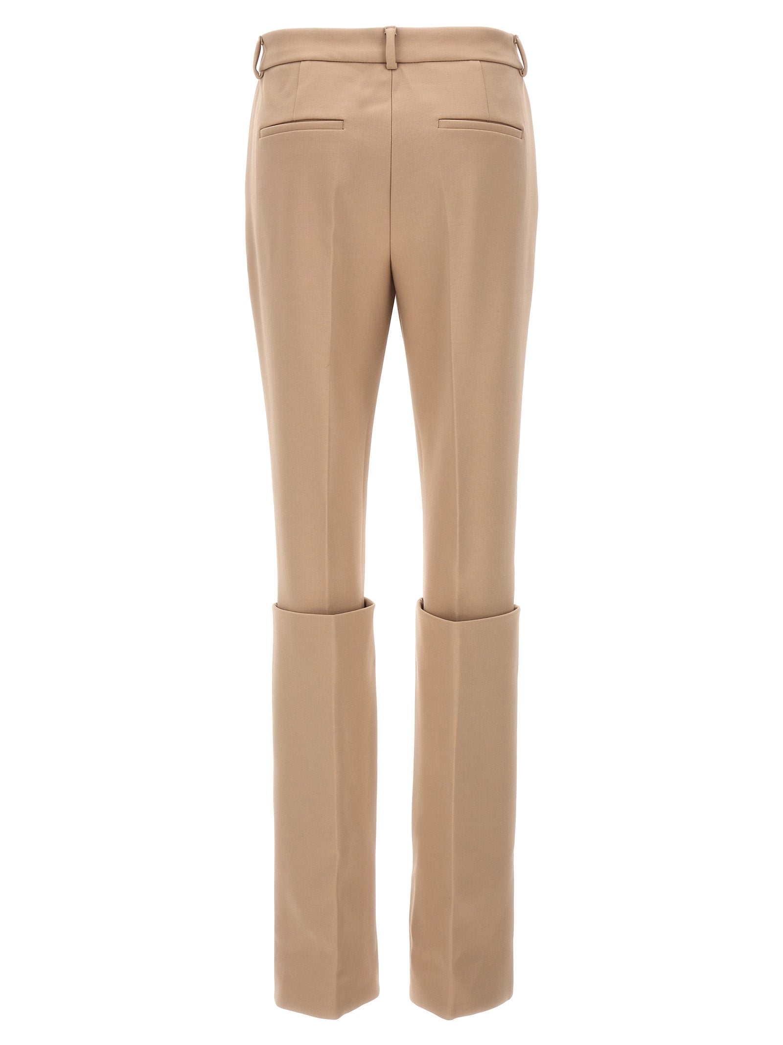 Sportmax Beige Polyester-Hose im Freizeit-Look