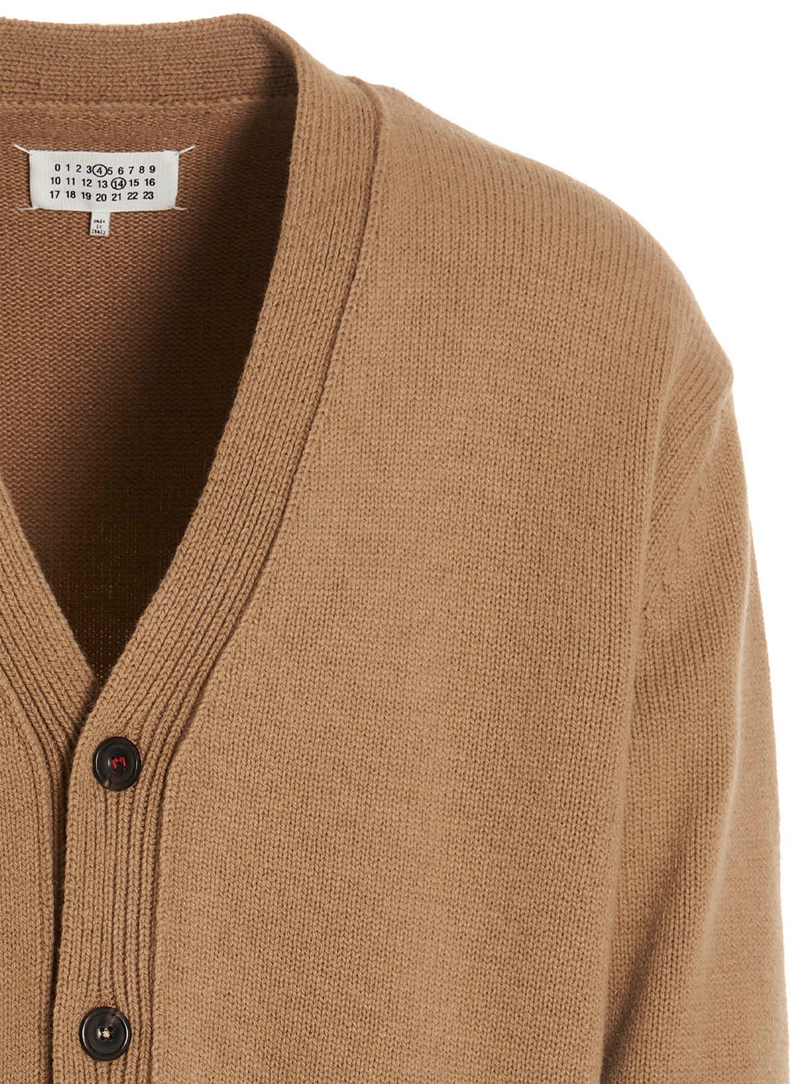 Maison Margiela Beige Wollstrickjacke