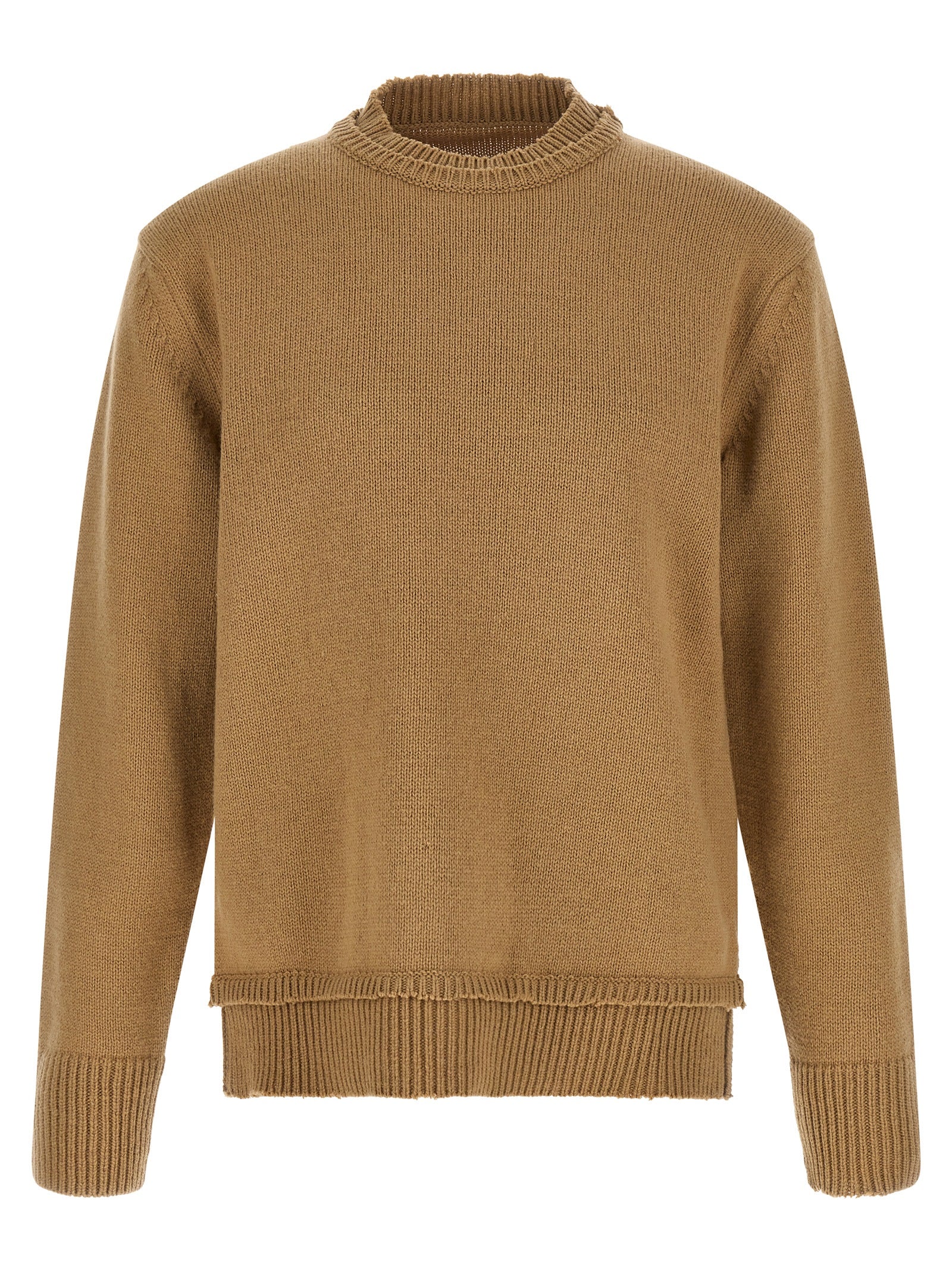 Maison Margiela Beige Wollstrickjacke