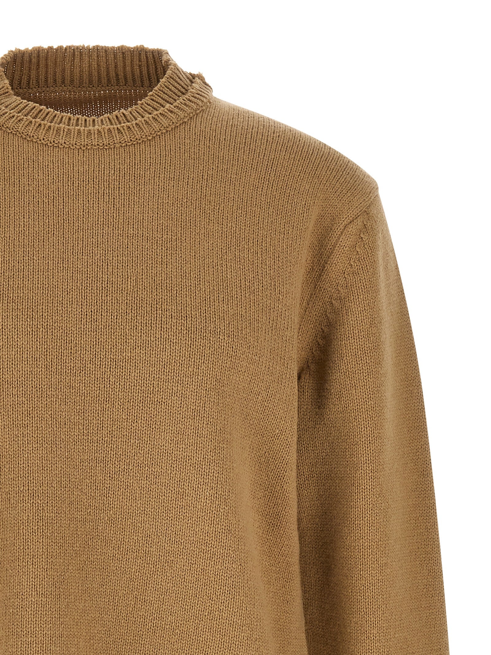 Maison Margiela Beige Wollstrickjacke