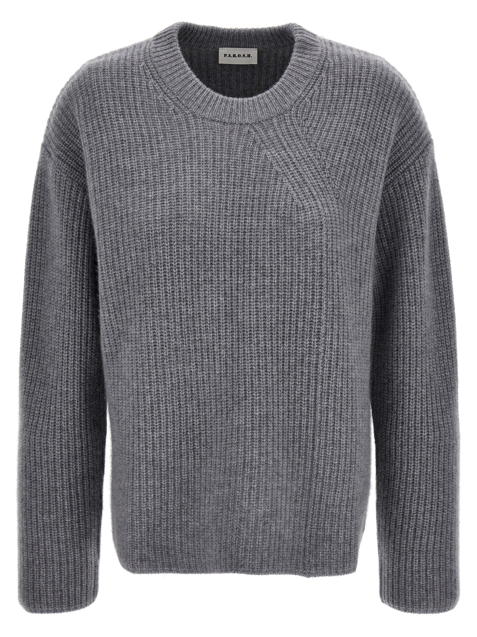 P.A.R.O.S.H. Grauer Kaschmir-Strickjacke