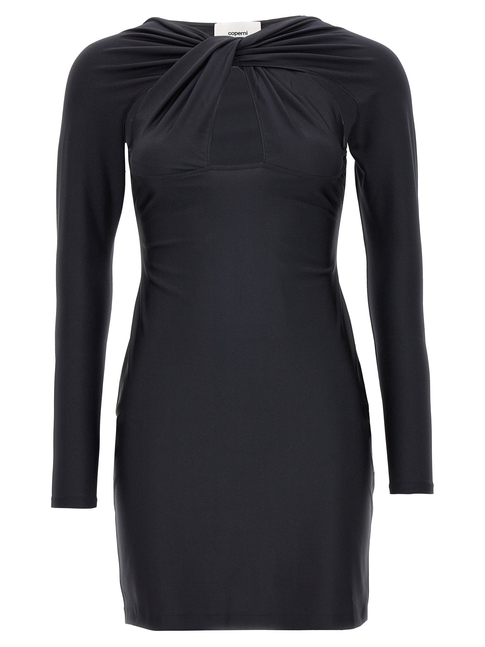 Coperni Kurzes Schwarzes Kleid Aus Polyamid