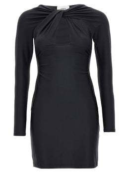 Coperni Kurzes Schwarzes Kleid Aus Polyamid