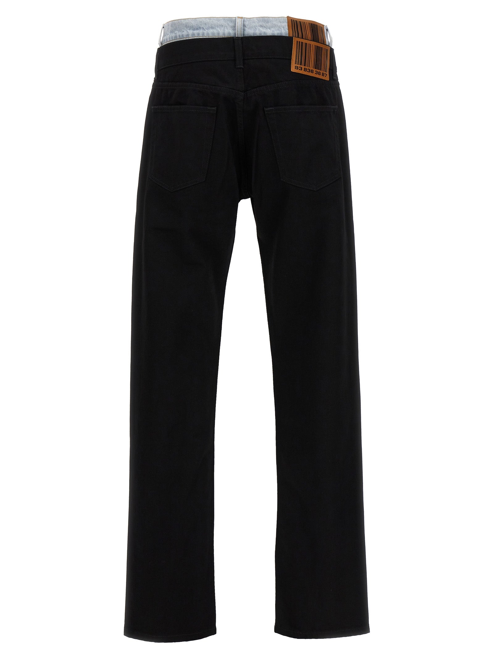 VTMNTS Schwarze Baumwoll-Jeans mit geradem Bein