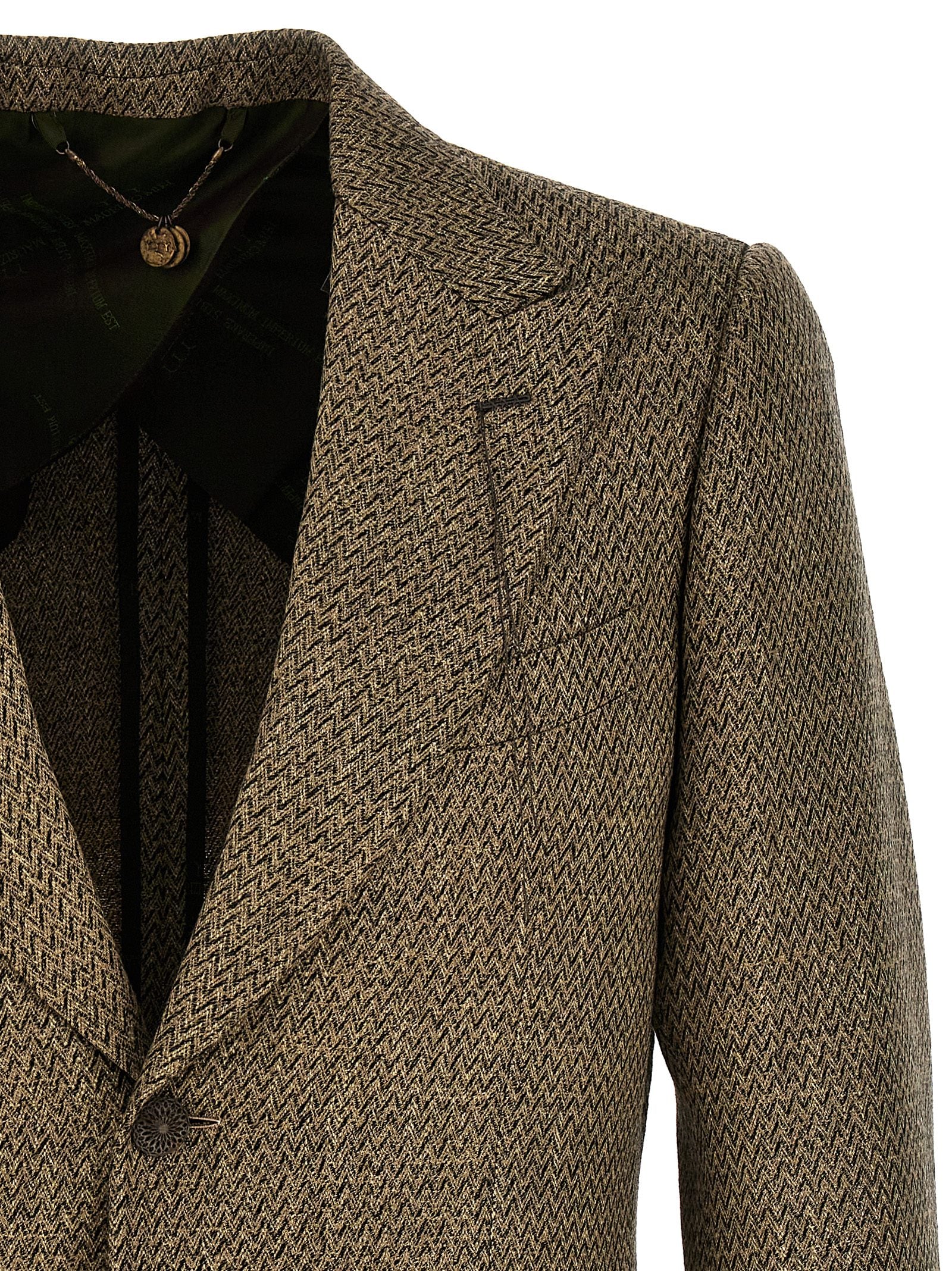 MAURIZIO MIRI Beige Alpaka Leder Blazer
