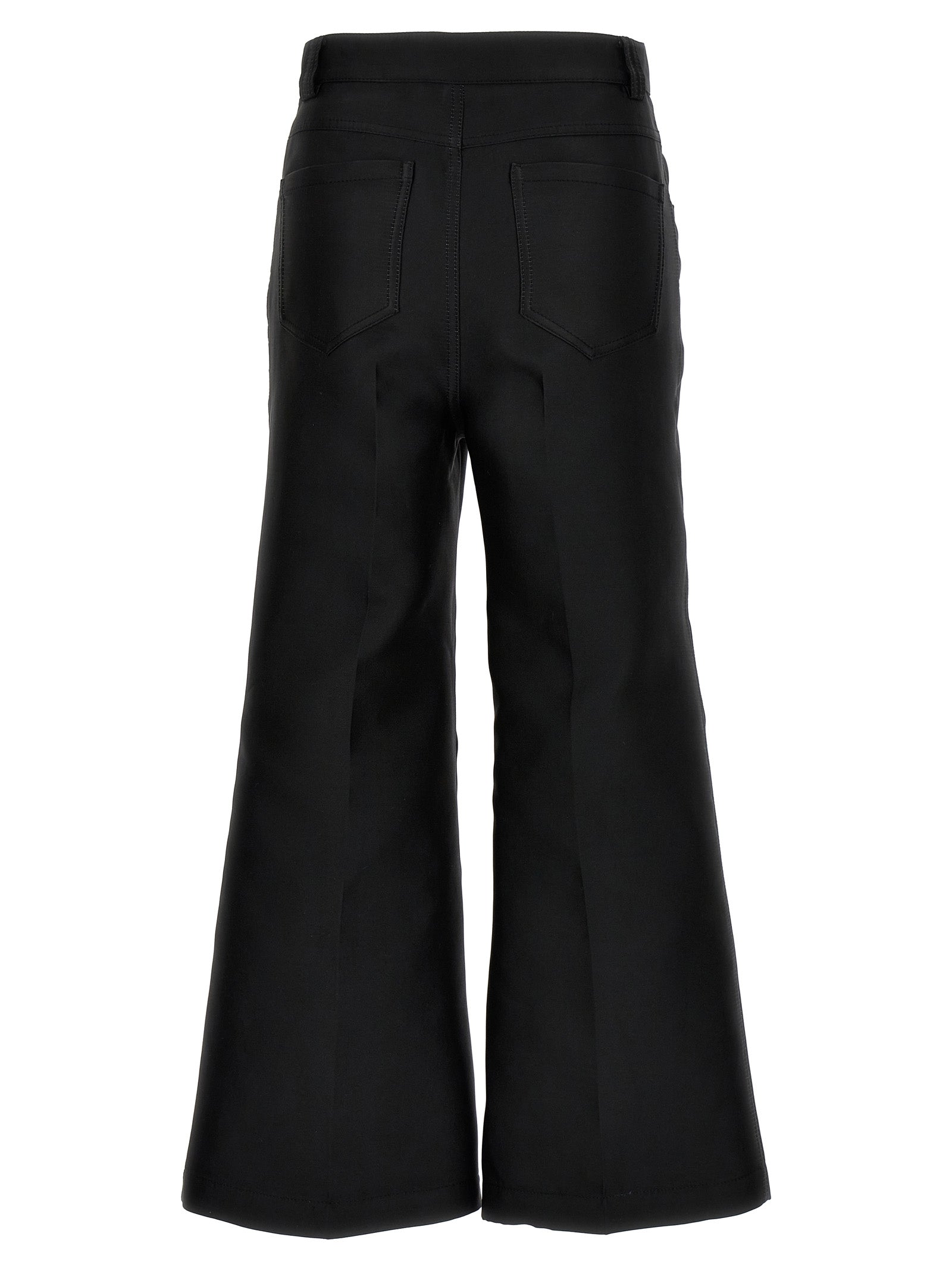 Giambattista Valli Schwarze Hose aus Polyester mit ausgestelltem Bein